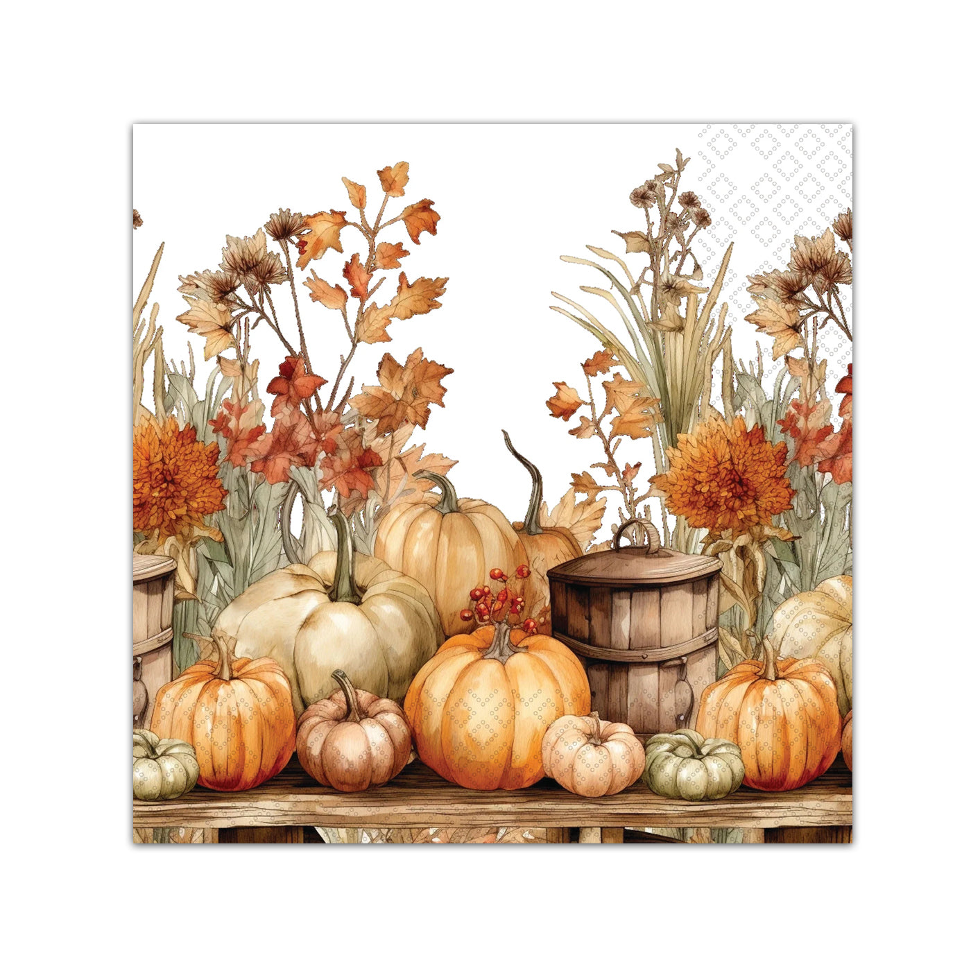 Autumn Abundance Paper Beverage Napkins