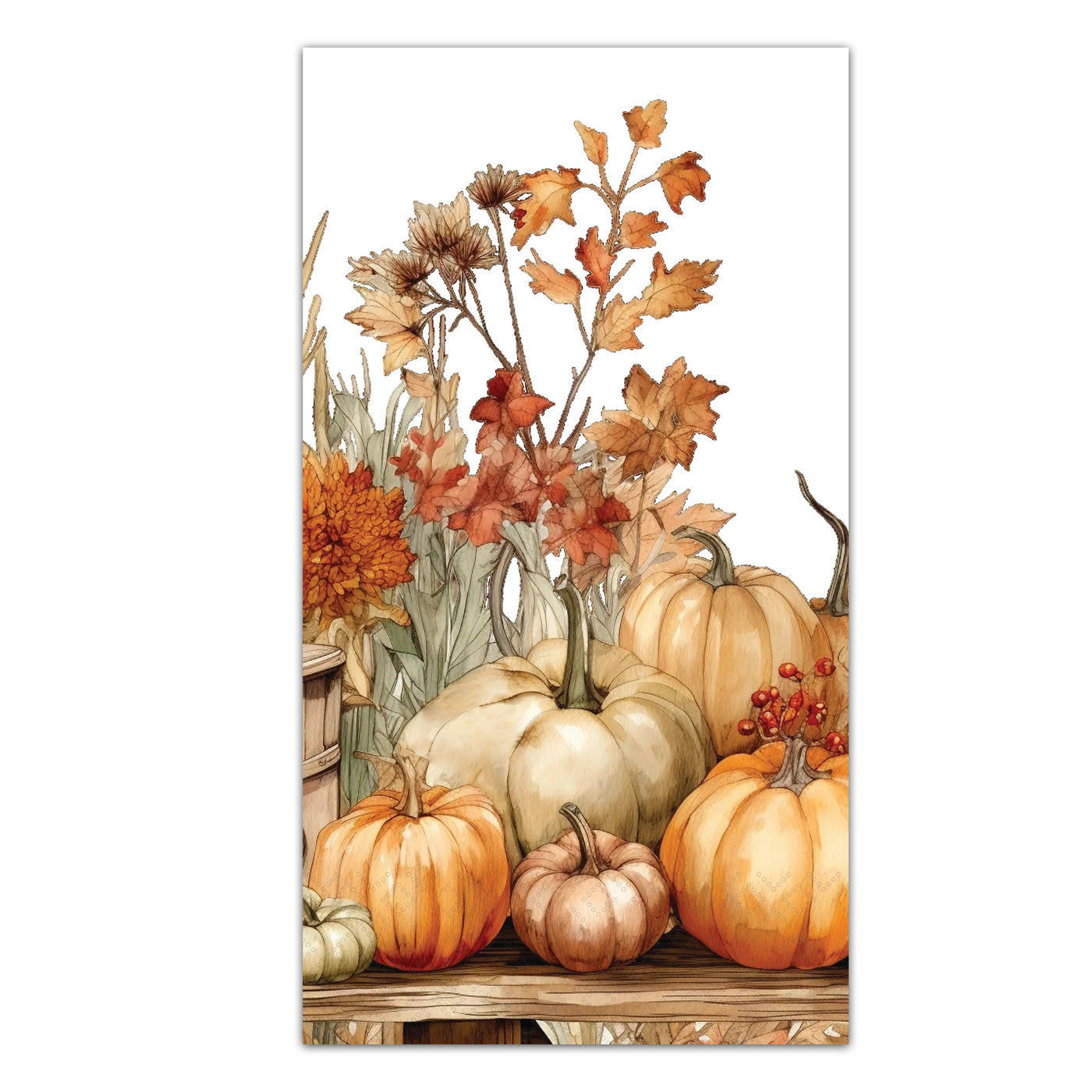 Autumn Abundance Paper Guest Towels - Buffet Napkins