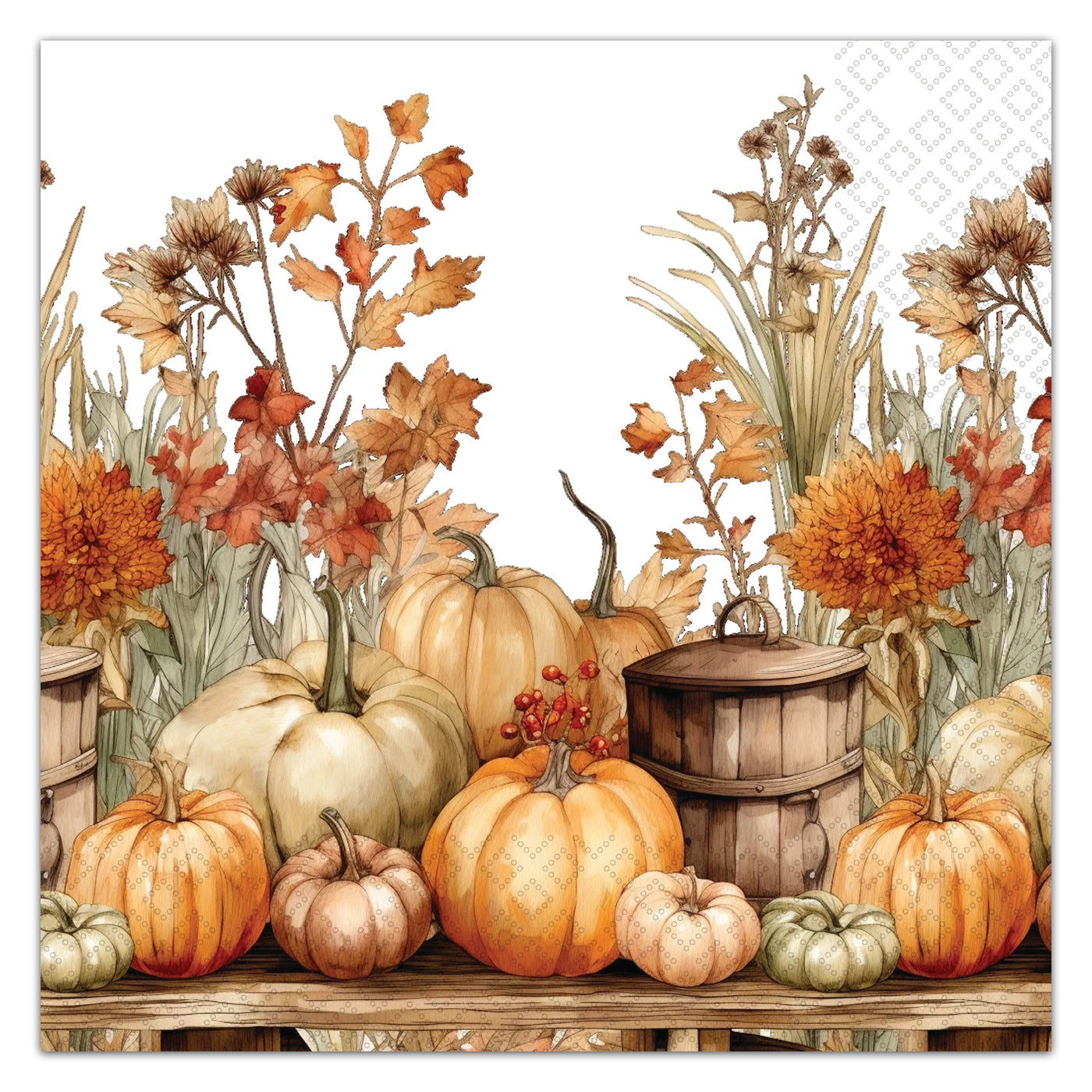Autumn Abundance Paper Luncheon Napkins