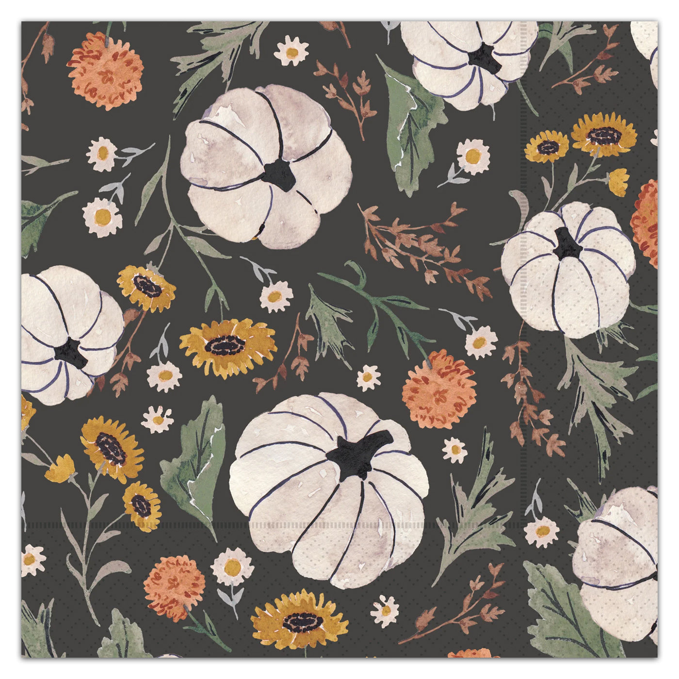 Blooms & Pumpkins Spread Paper Luncheon Napkins
