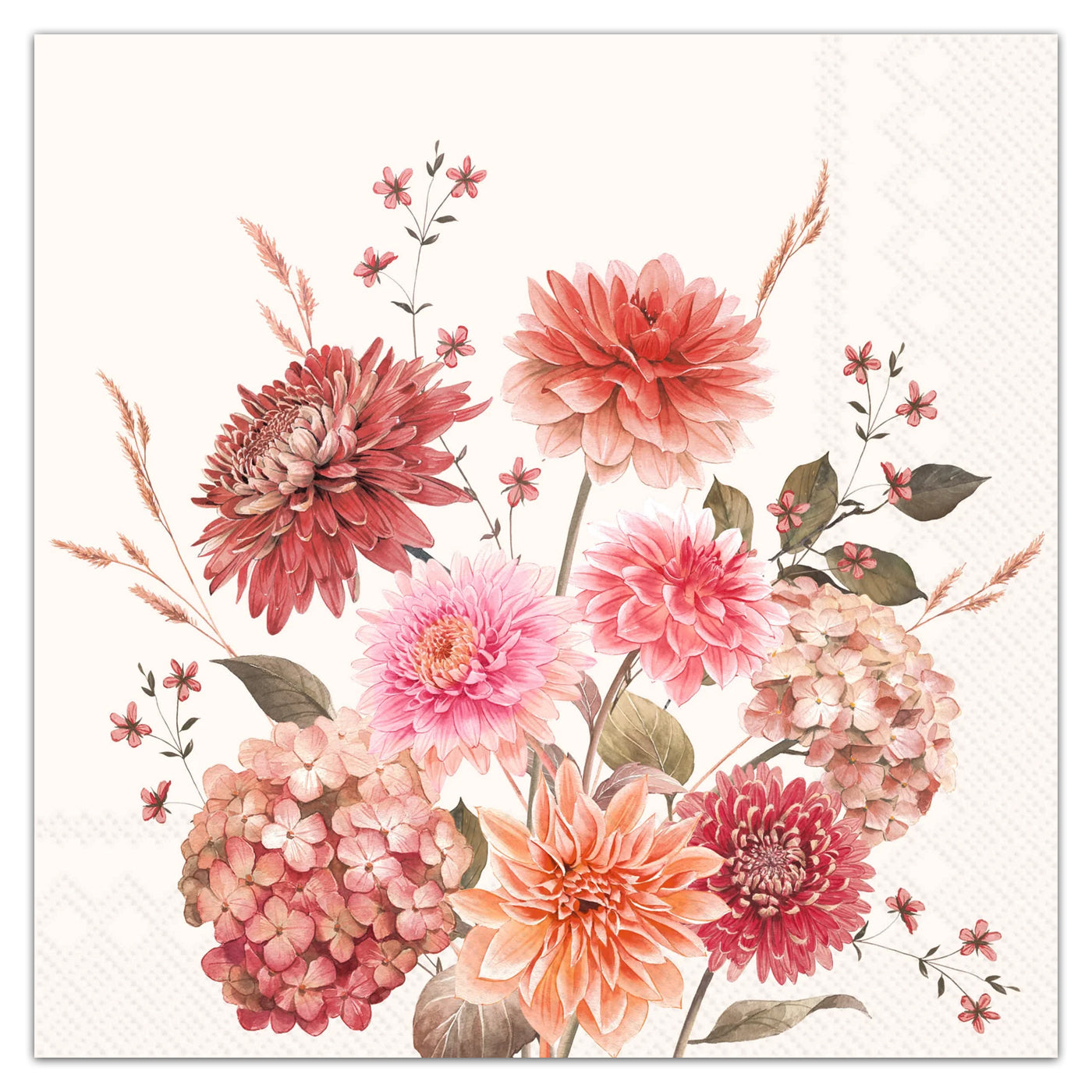 October Blooms Paper Luncheon Napkins