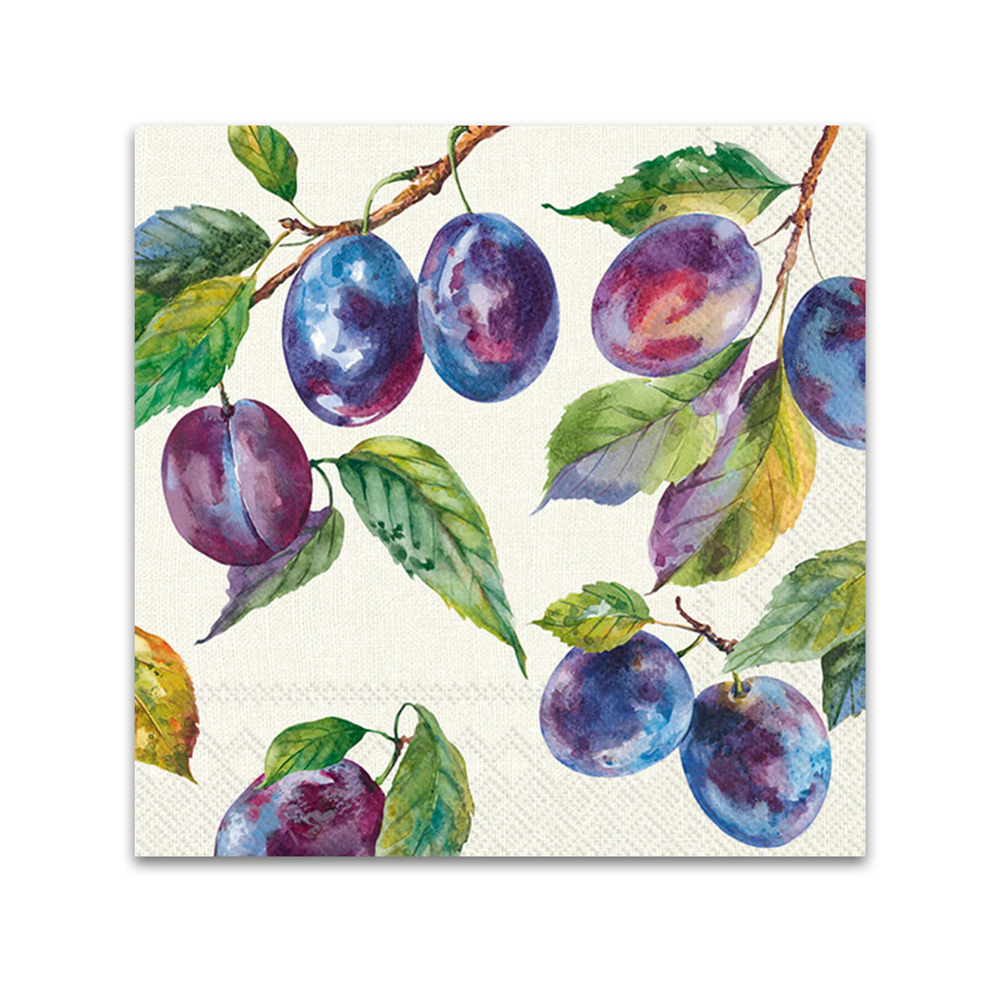 Home Grown Plums Paper Beverage Napkins