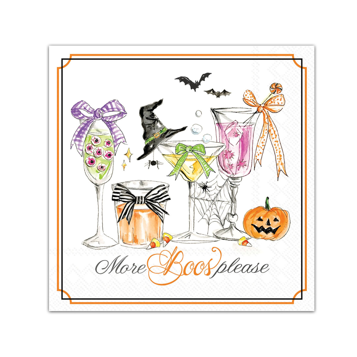 Boo-sy Halloween Paper Cocktail Napkins