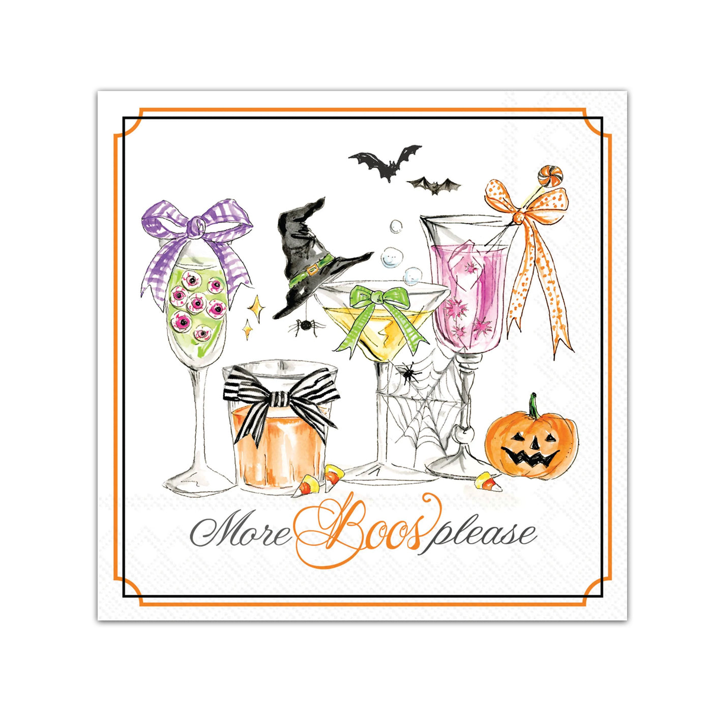 Boo-sy Halloween Paper Cocktail Napkins