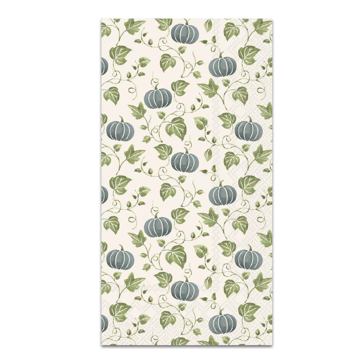 Pumpkin Vine Blue Paper Guest Towels - Buffet Napkins
