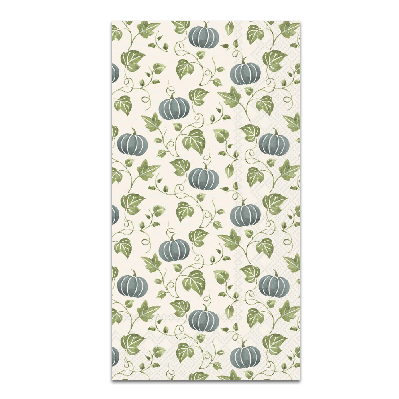 Pumpkin Vine Blue Paper Guest Towels - Buffet Napkins