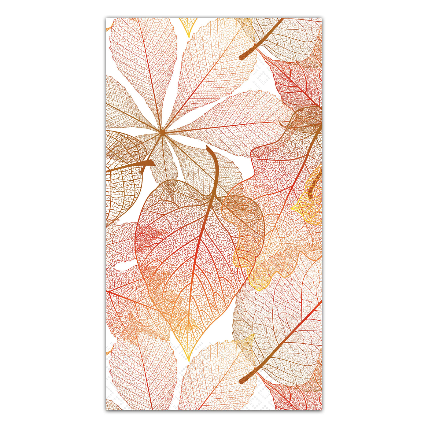 Transparent Leaves Paper Guest Towels - Buffet Napkins