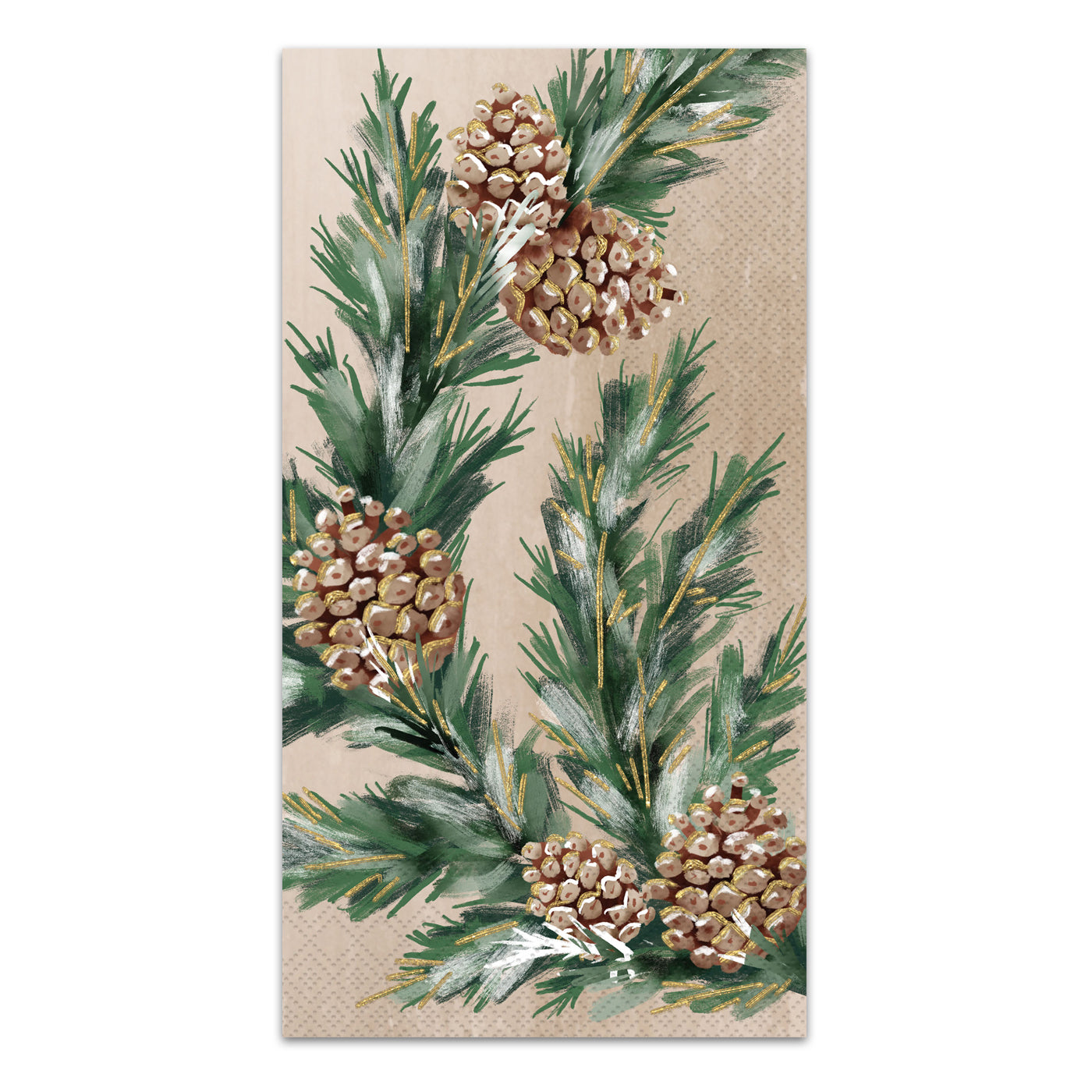 Lorrain Winter Florals Red Paper Beverage Napkins