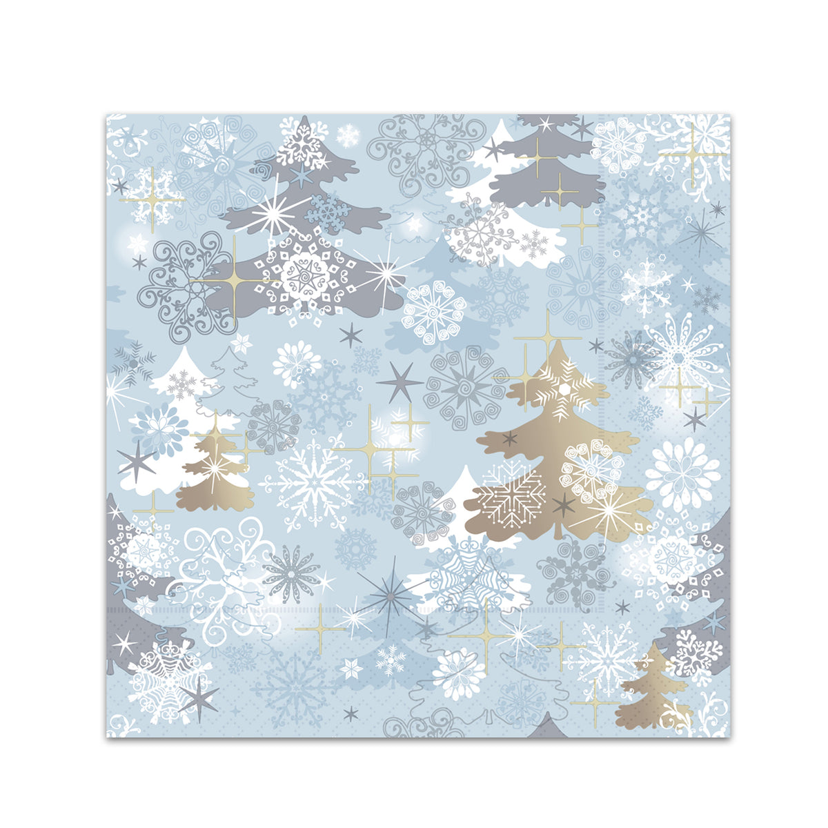 Winter Frost Paper Beverage Napkins