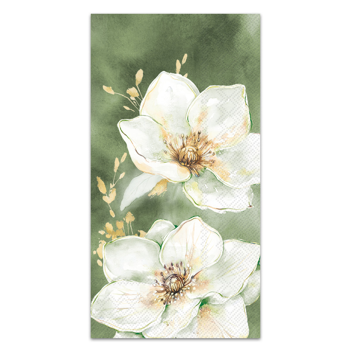 Golden Gala Green Paper Guest Towels - Buffet Napkins