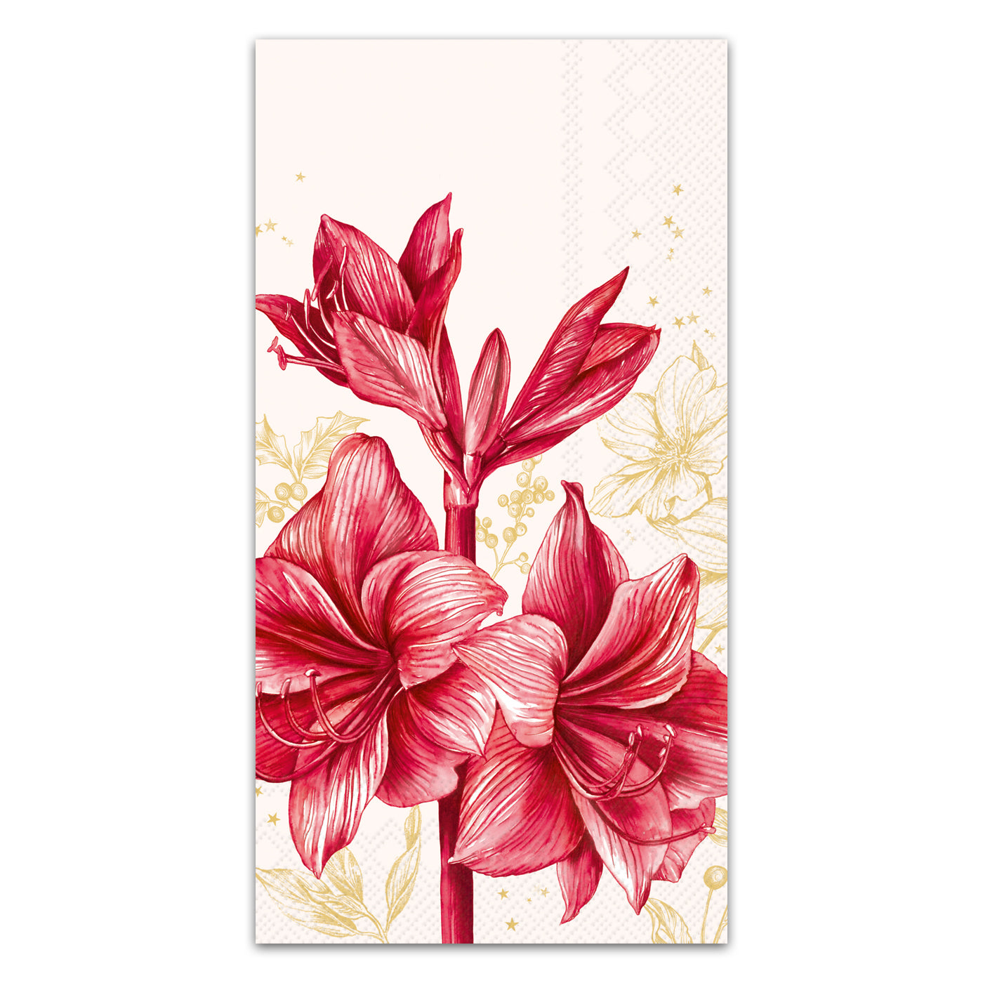 Aurelie Cream Floral Paper Guest Towels - Buffet Napkins
