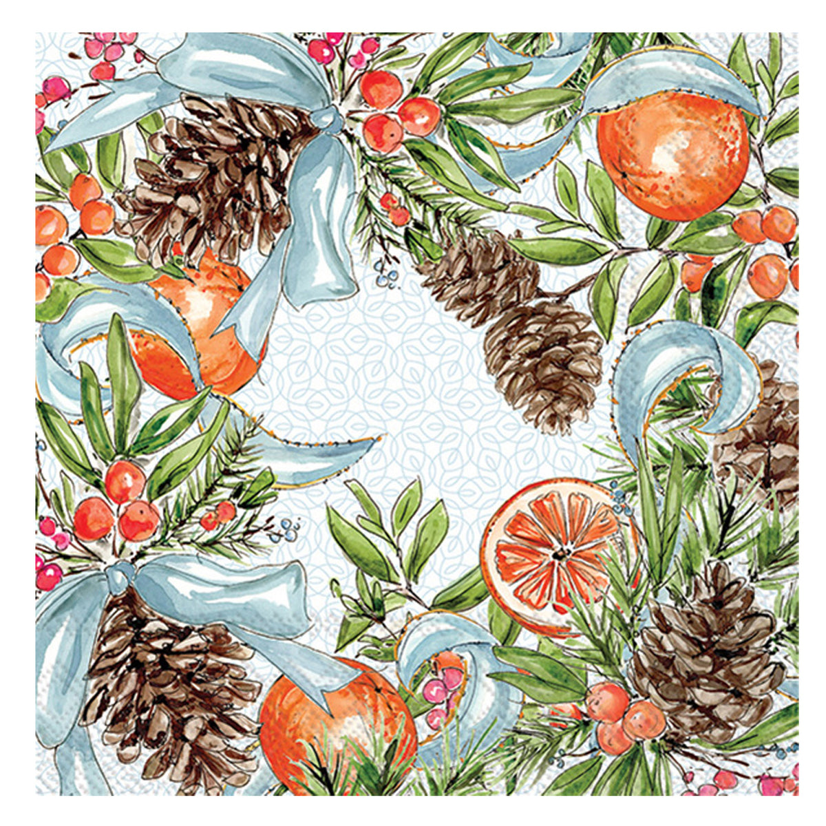 Pinecones & Ribbons Paper Luncheon Napkins