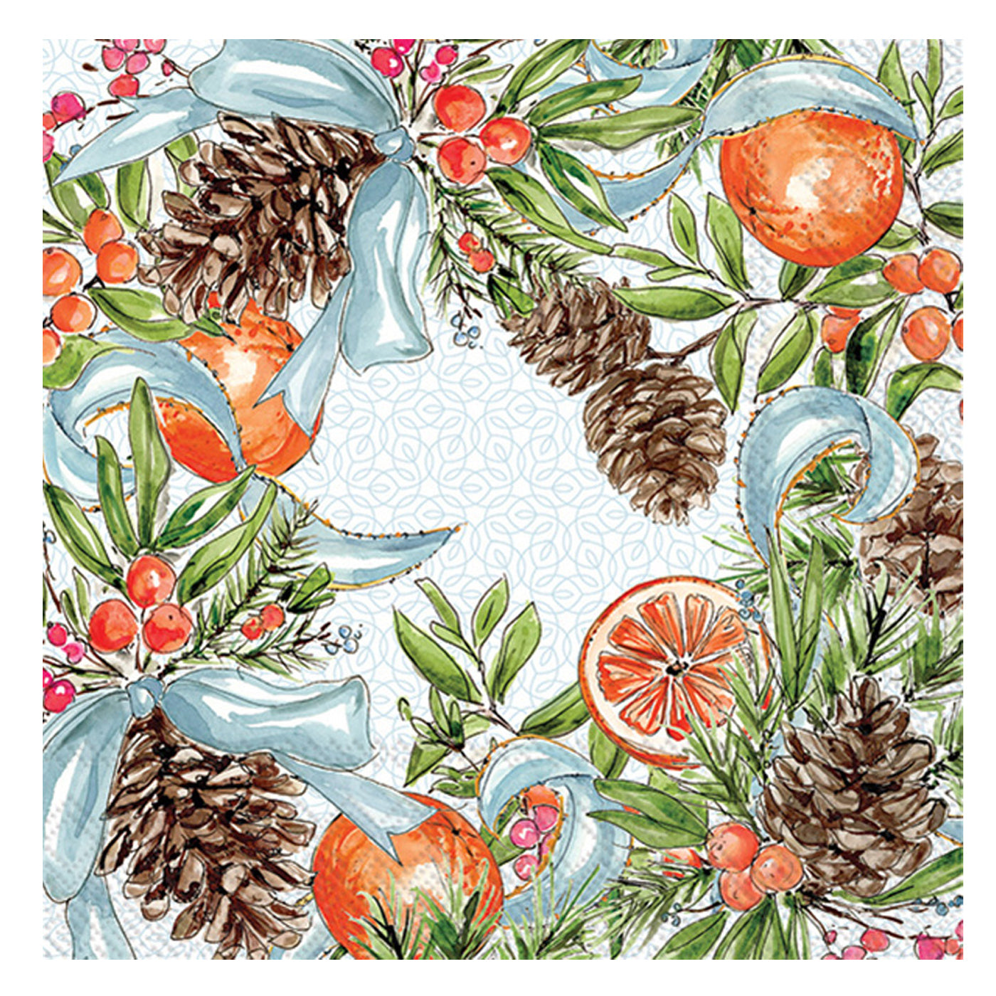Pinecones & Ribbons Paper Luncheon Napkins