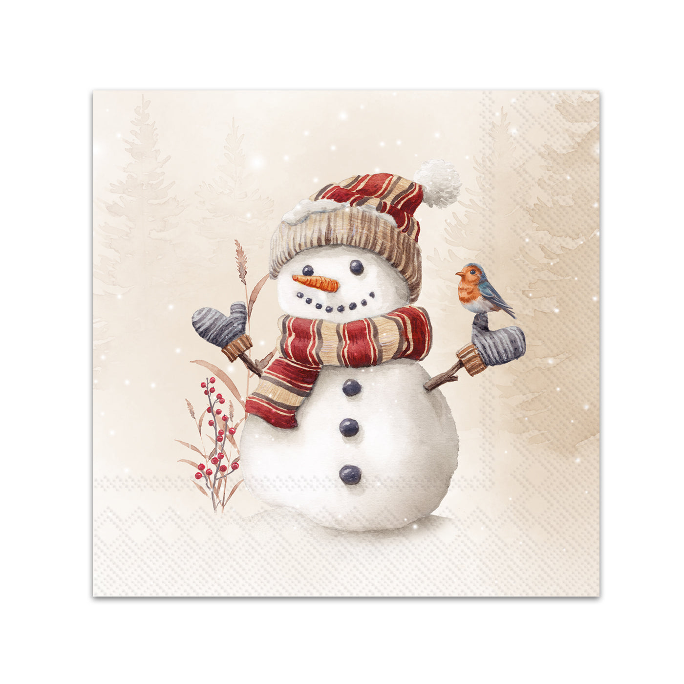 Oscar the Snowman Paper Beverage Napkins