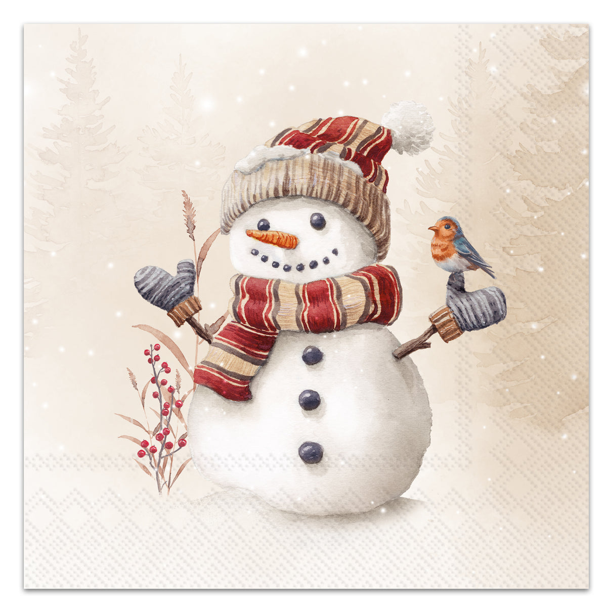 Oscar the Snowman Paper Luncheon Napkins