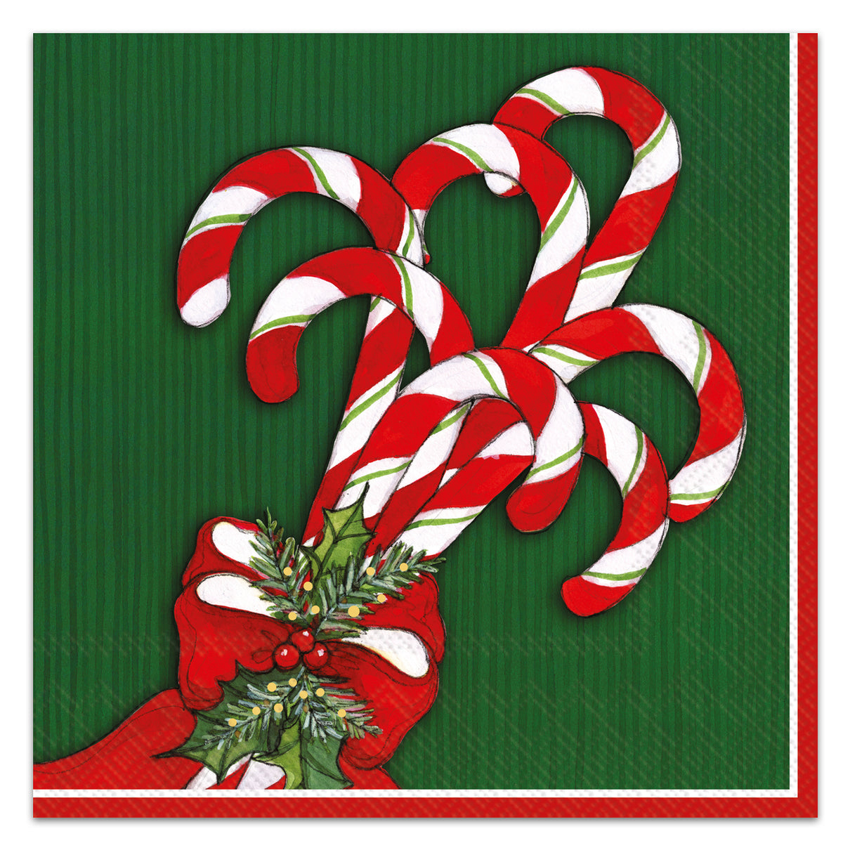 Candy Cane Lane Paper Luncheon Napkins