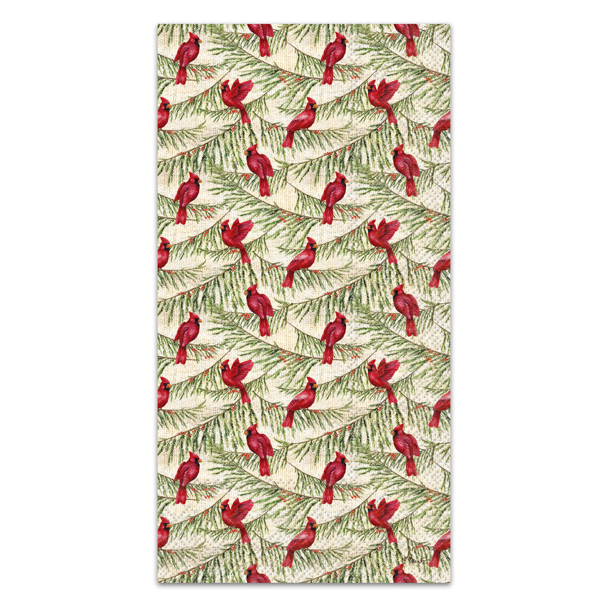 Cardinal Pines Cream Paper Guest Towels - Buffet Napkins