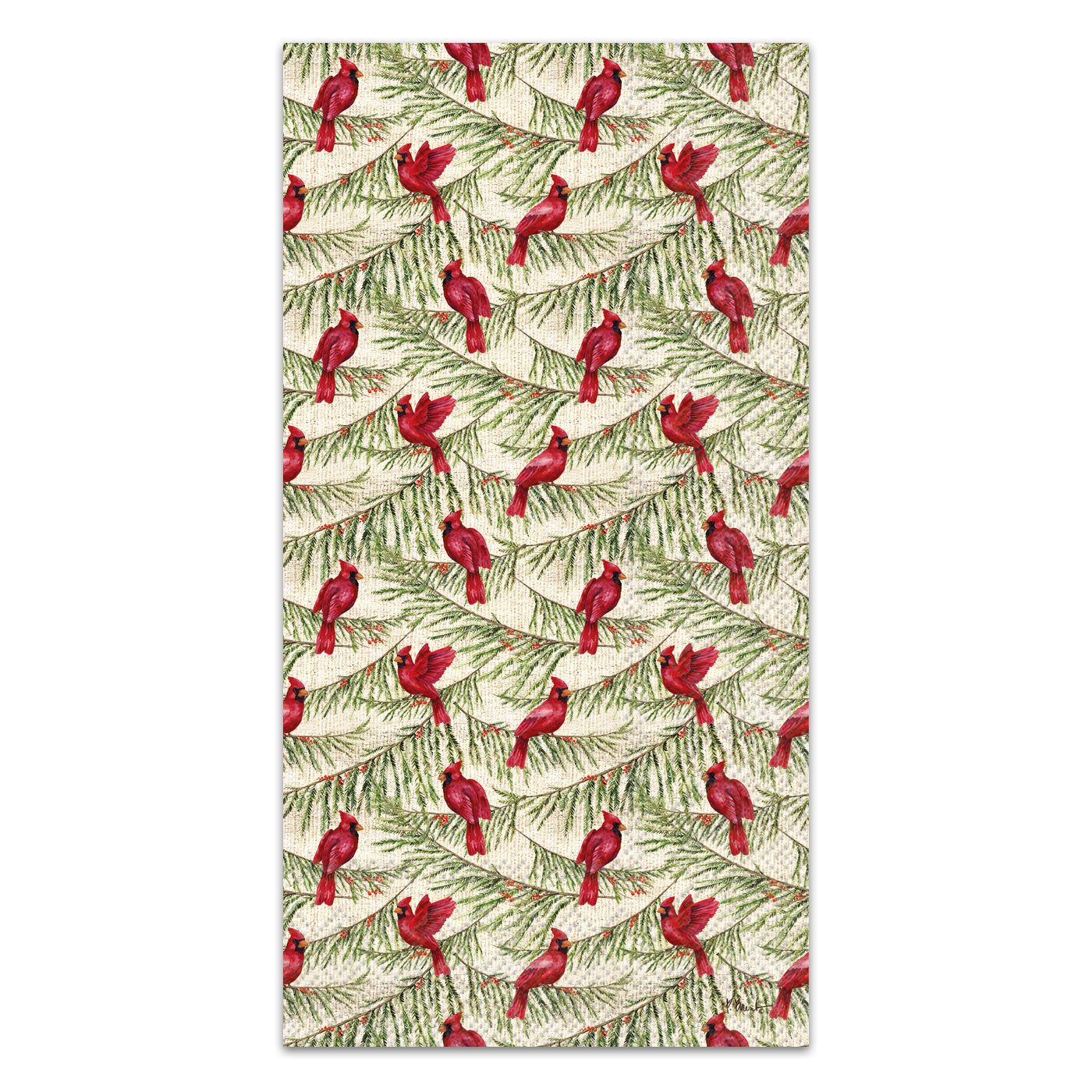 Cardinal Pines Cream Paper Guest Towels - Buffet Napkins