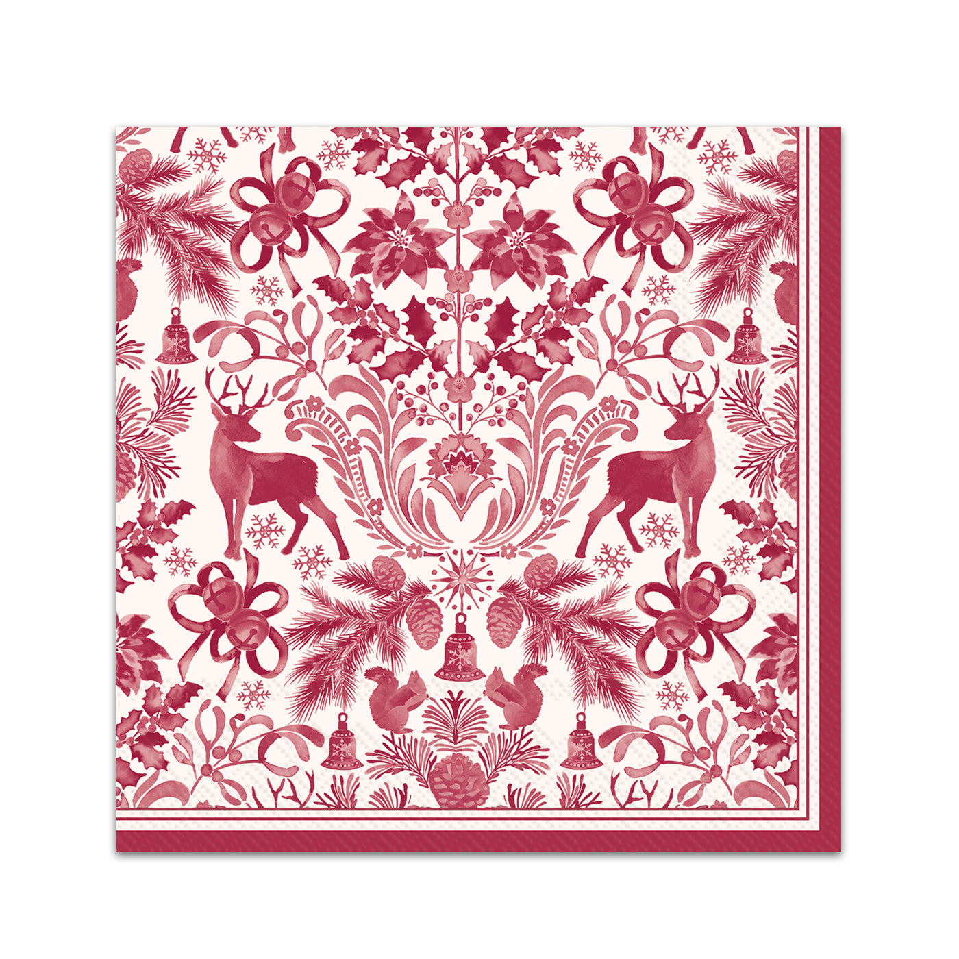 Brimsley Toile Green Paper Beverage Napkins