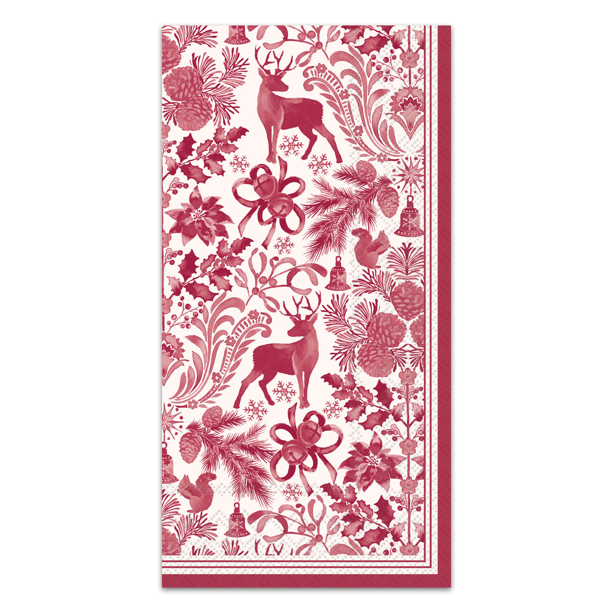 Brimsley Toile Red Paper Guest Towels - Buffet Napkins