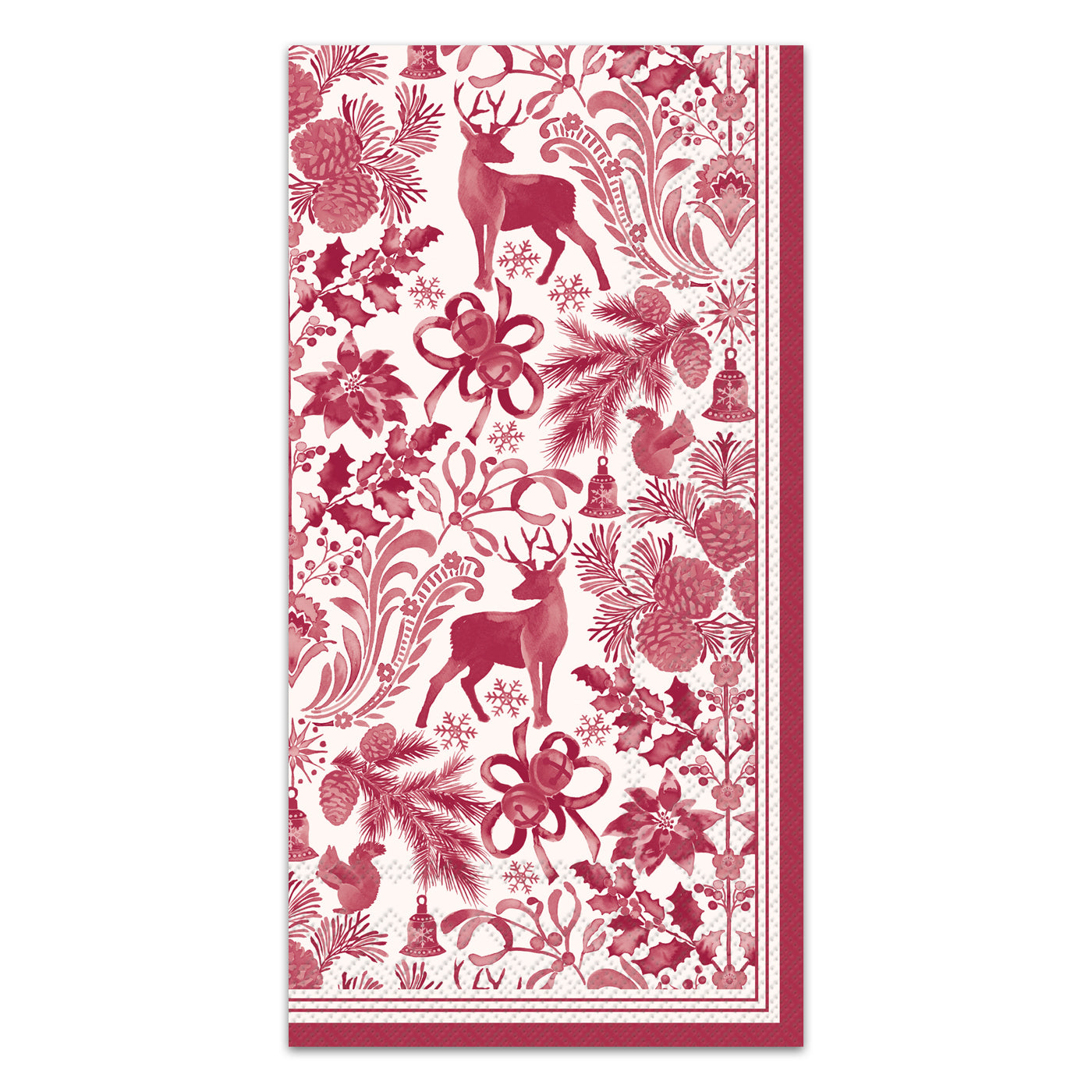 Brimsley Toile Red Paper Guest Towels - Buffet Napkins