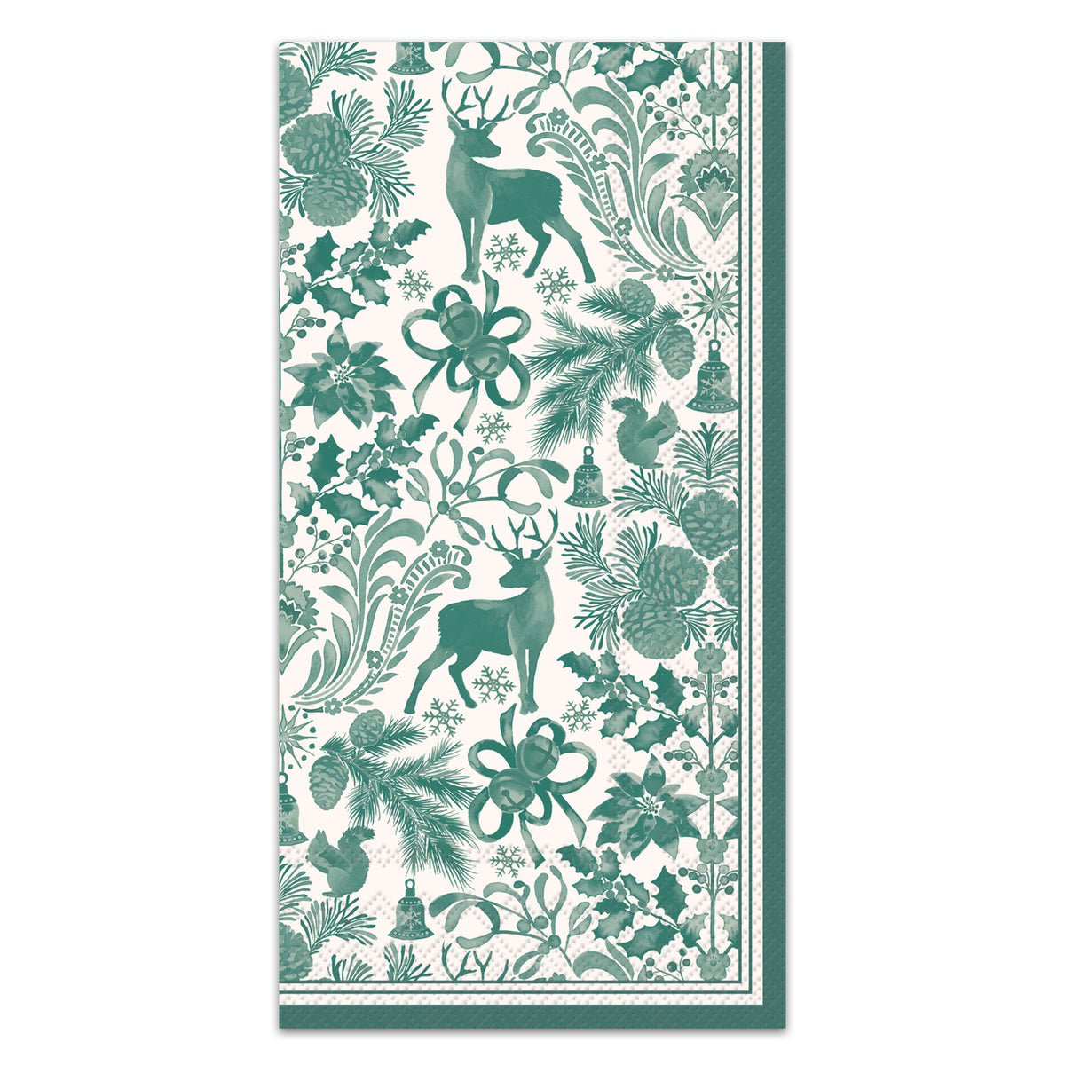 Brimsley Toile Green Paper Guest Towels - Buffet Napkins