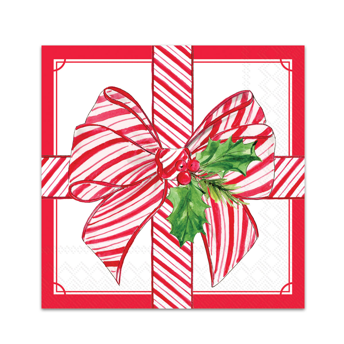 Wrapped in Christmas Spirit Paper Beverage Napkins