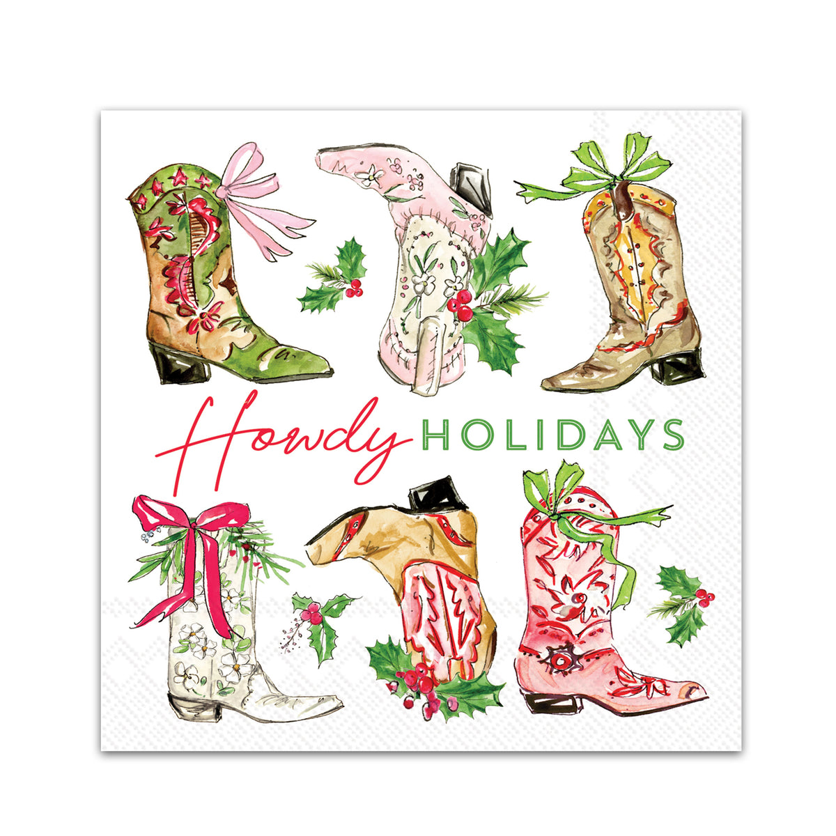 Howdy Cowby Holidays Paper Beverage Napkins