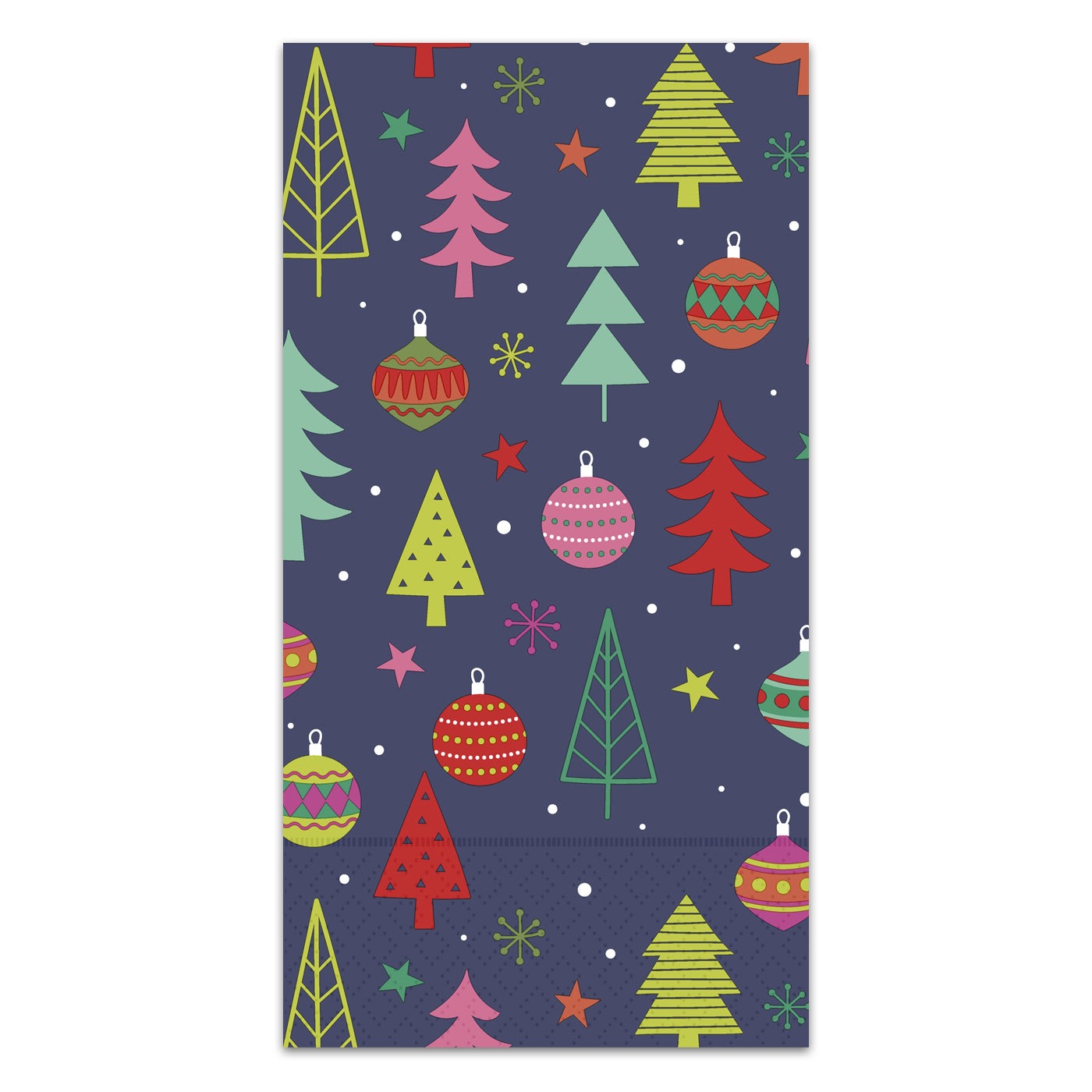 Festive Christmas Trees Paper Guest Towels - Buffet Napkins
