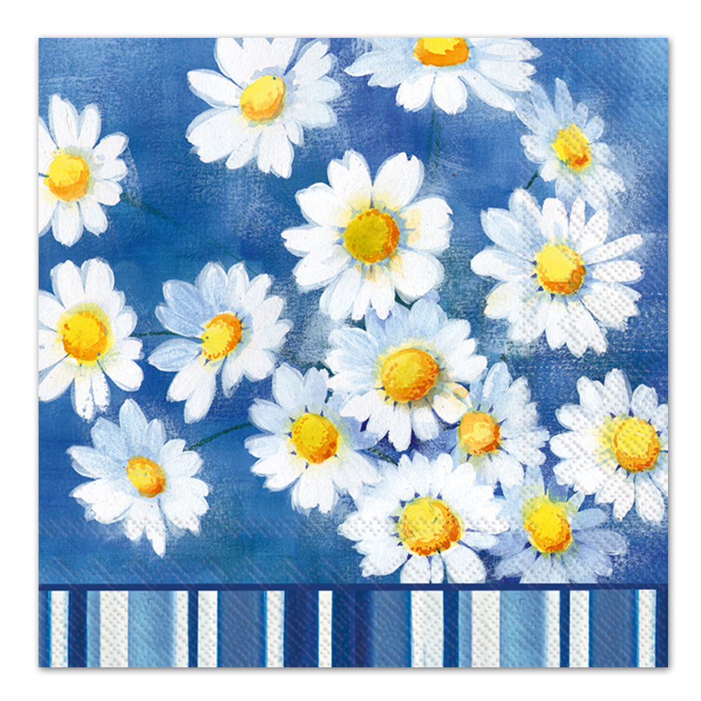 Agnetha Blue Floral Paper Luncheon Napkins