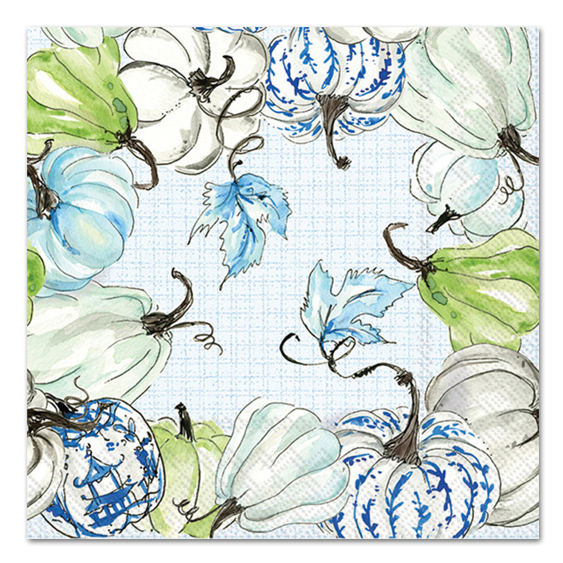 Chinoiserie Stacked Pumpkins Paper Luncheon Napkins