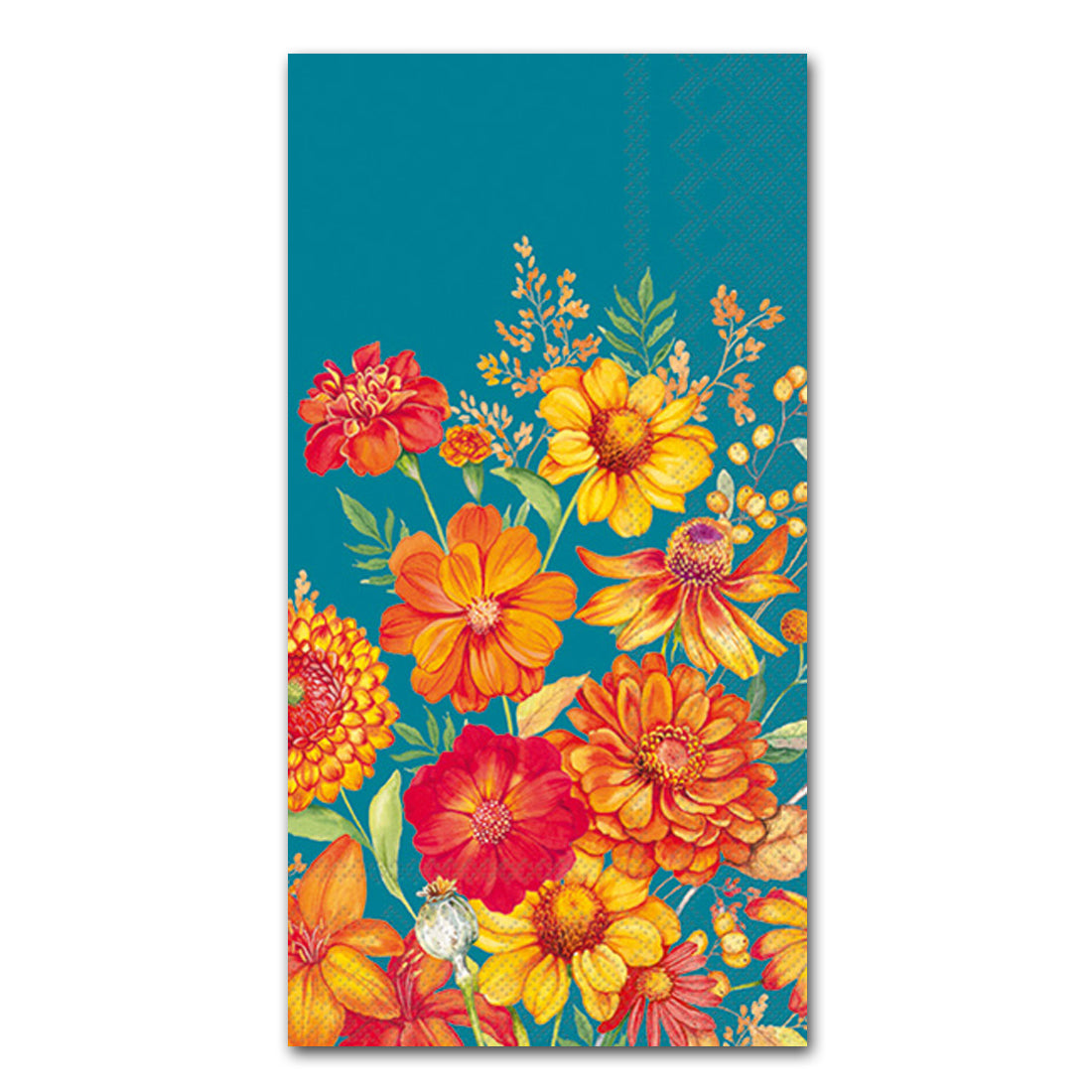 Arya Fall Flowers Guests Towels - Buffet Napkins