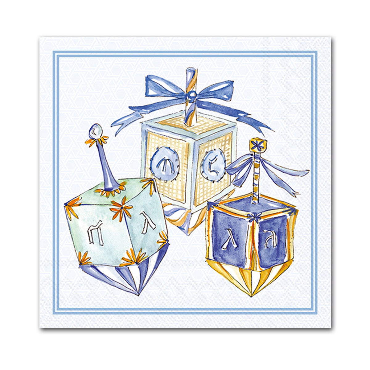 Hanukkah Dreidels Paper Beverage Napkins