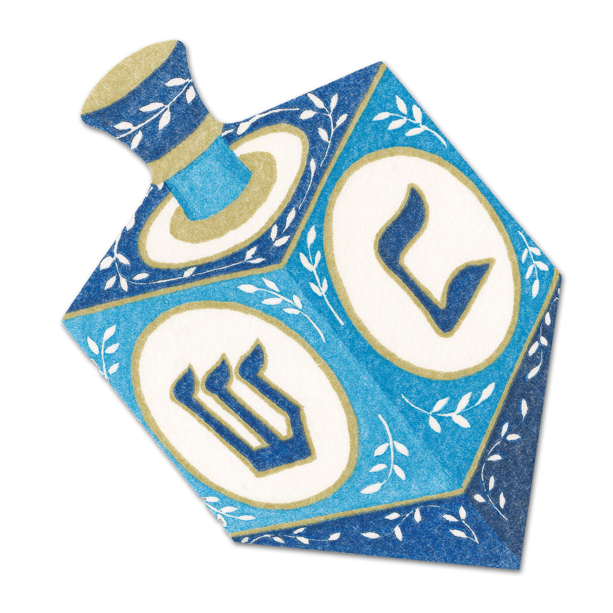 Dreidel Paper Linen Die-Cut Napkins