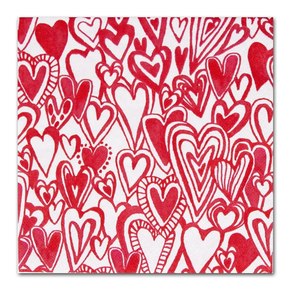 Groovy Love Hearts Paper Luncheon Napkins