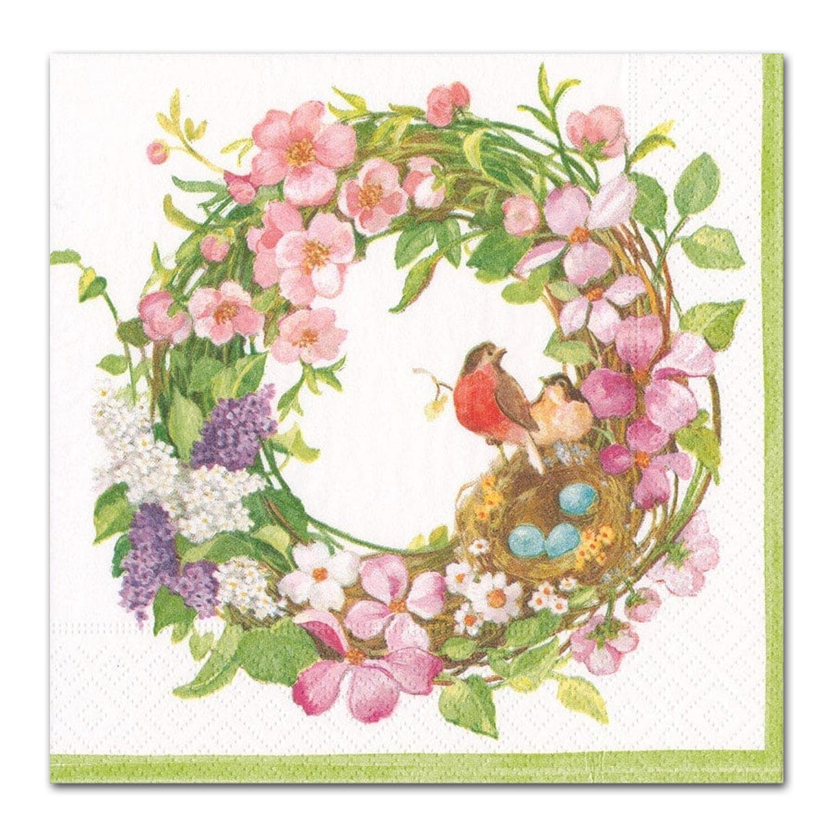 Spring Wreath  Show Paper Luncheon Napkins