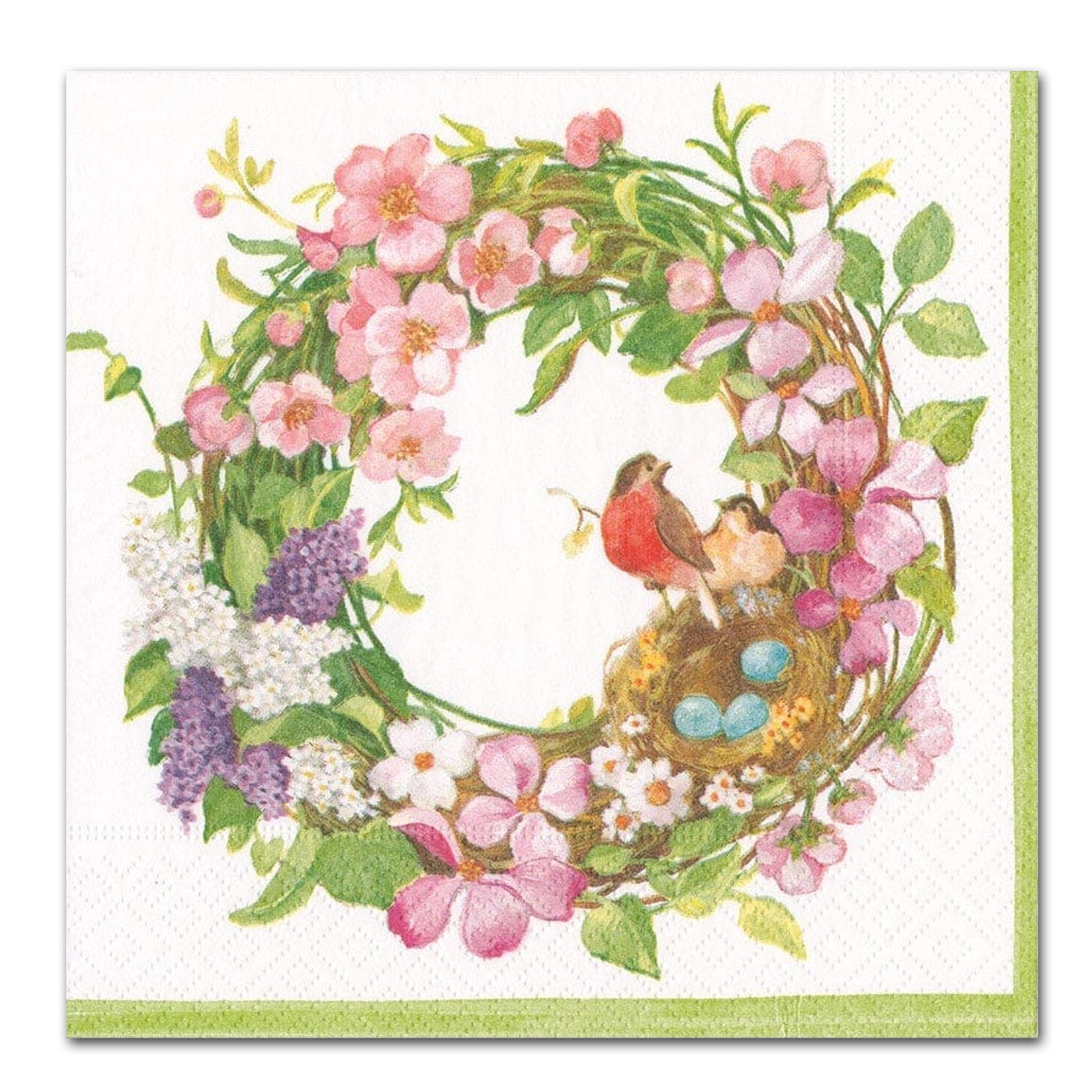 Spring Wreath  Show Paper Luncheon Napkins