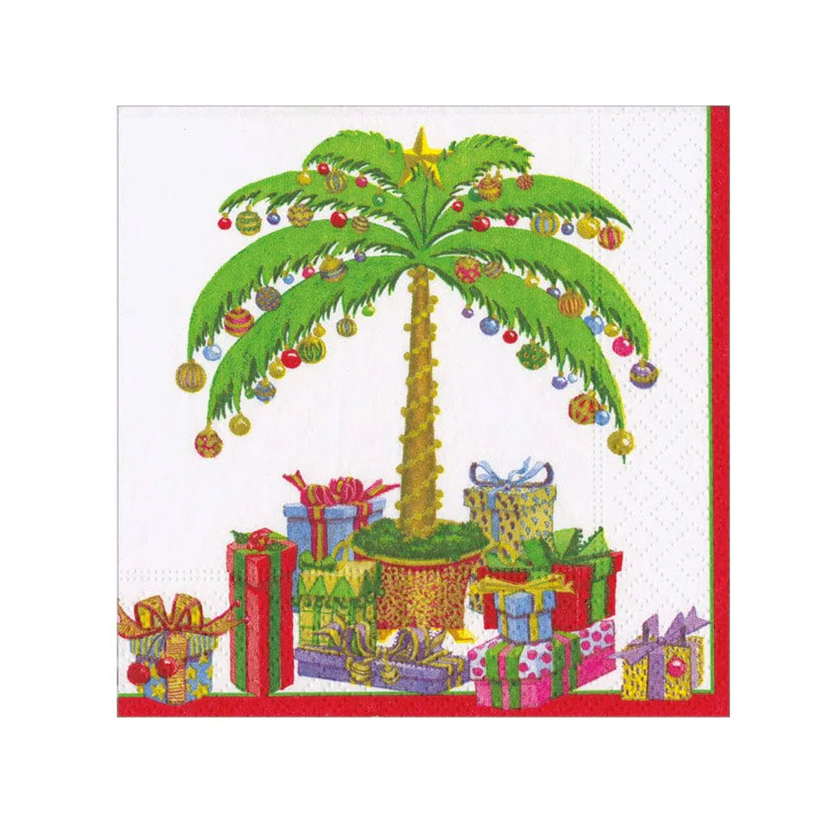 Deck the Palm Tree Paper Beverage Napkins