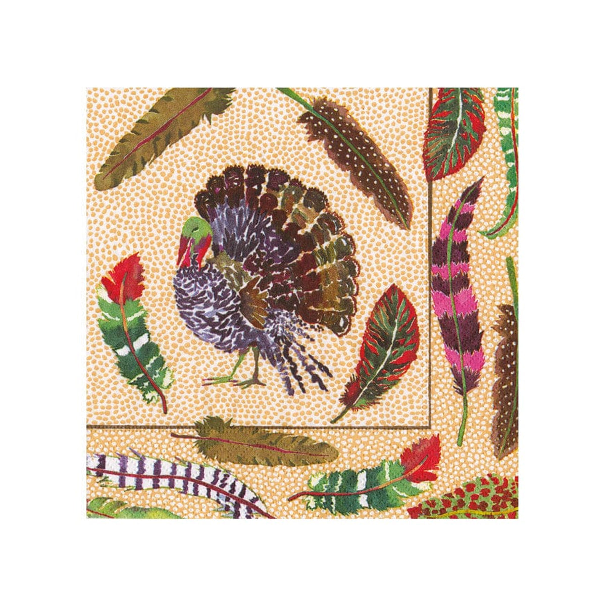 Fall Plumage Paper Beverage Napkins