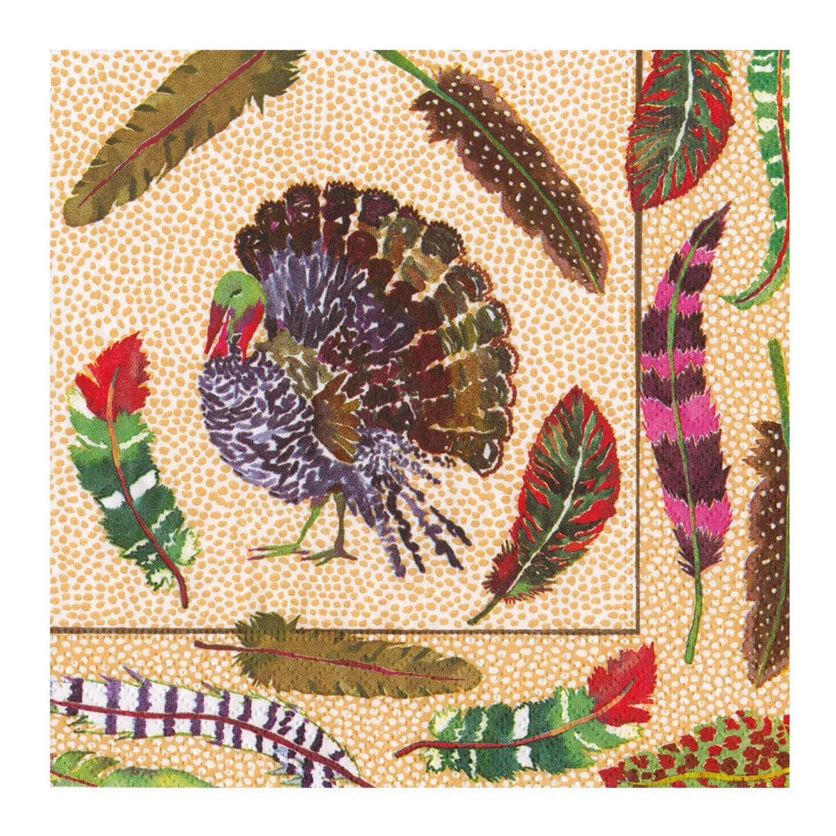 Fall Plumage Paper Luncheon Napkins