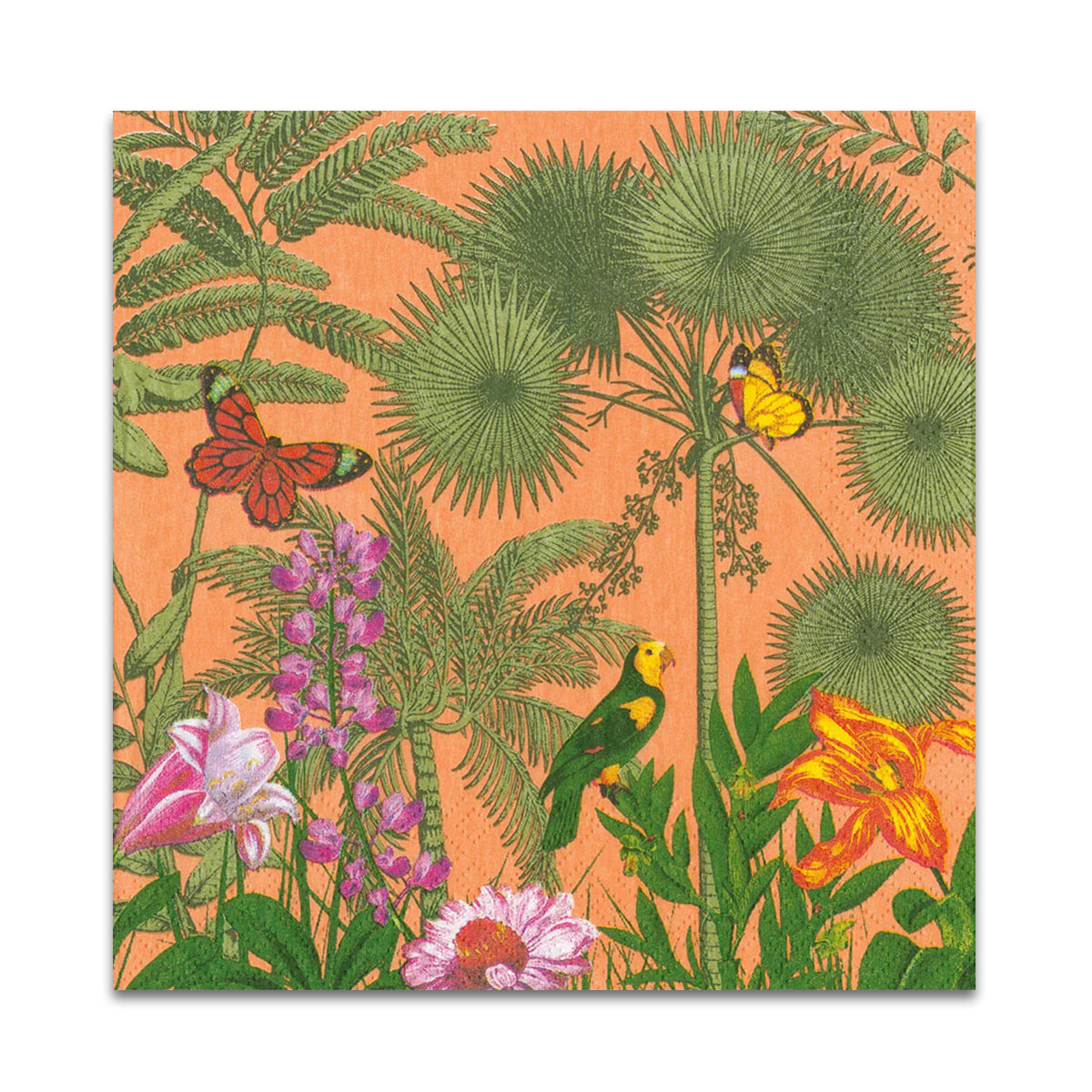 Paradise Garden Melon Paper Beverage Napkins