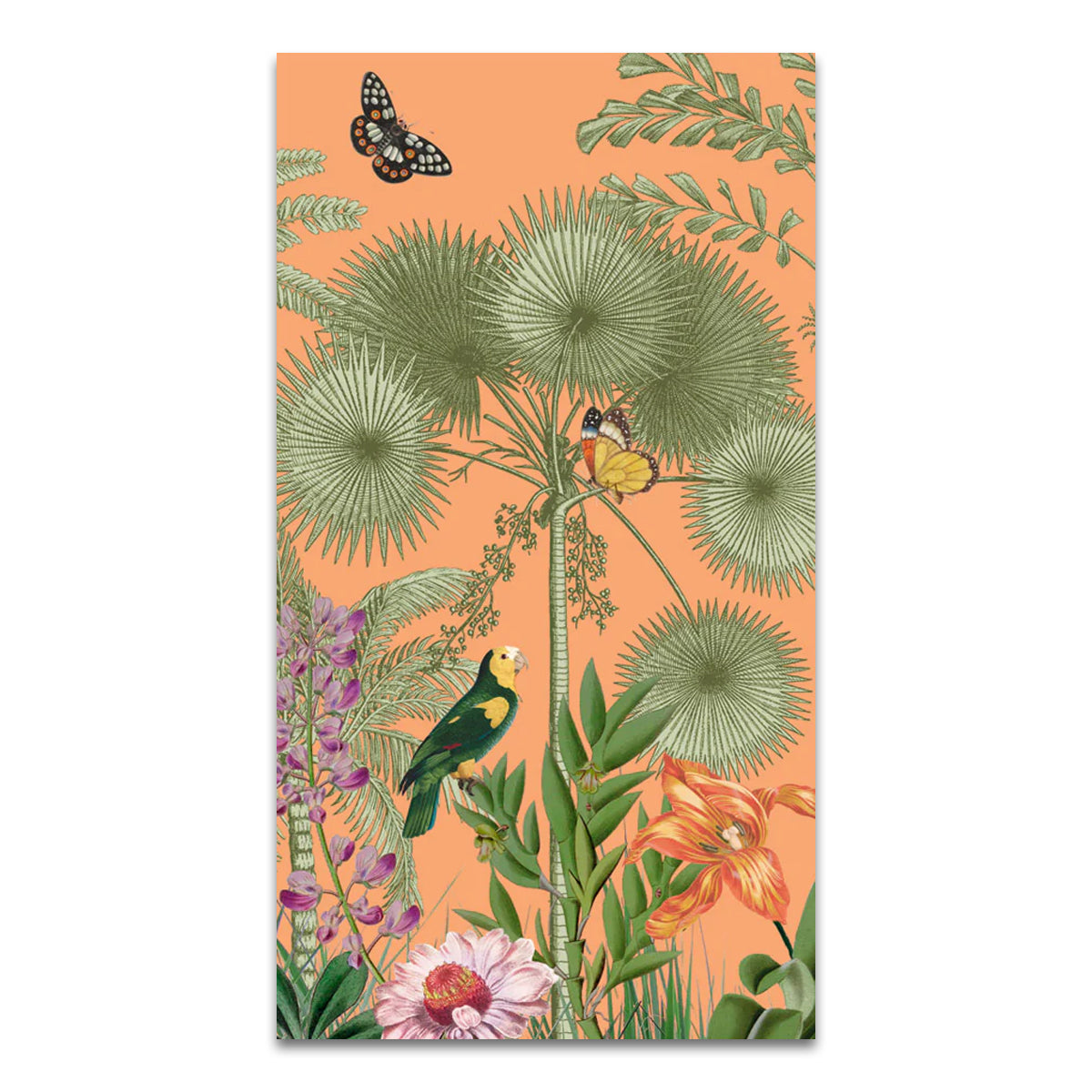 Paradise Garden Melon Paper Guest Towels - Buffet Napkins