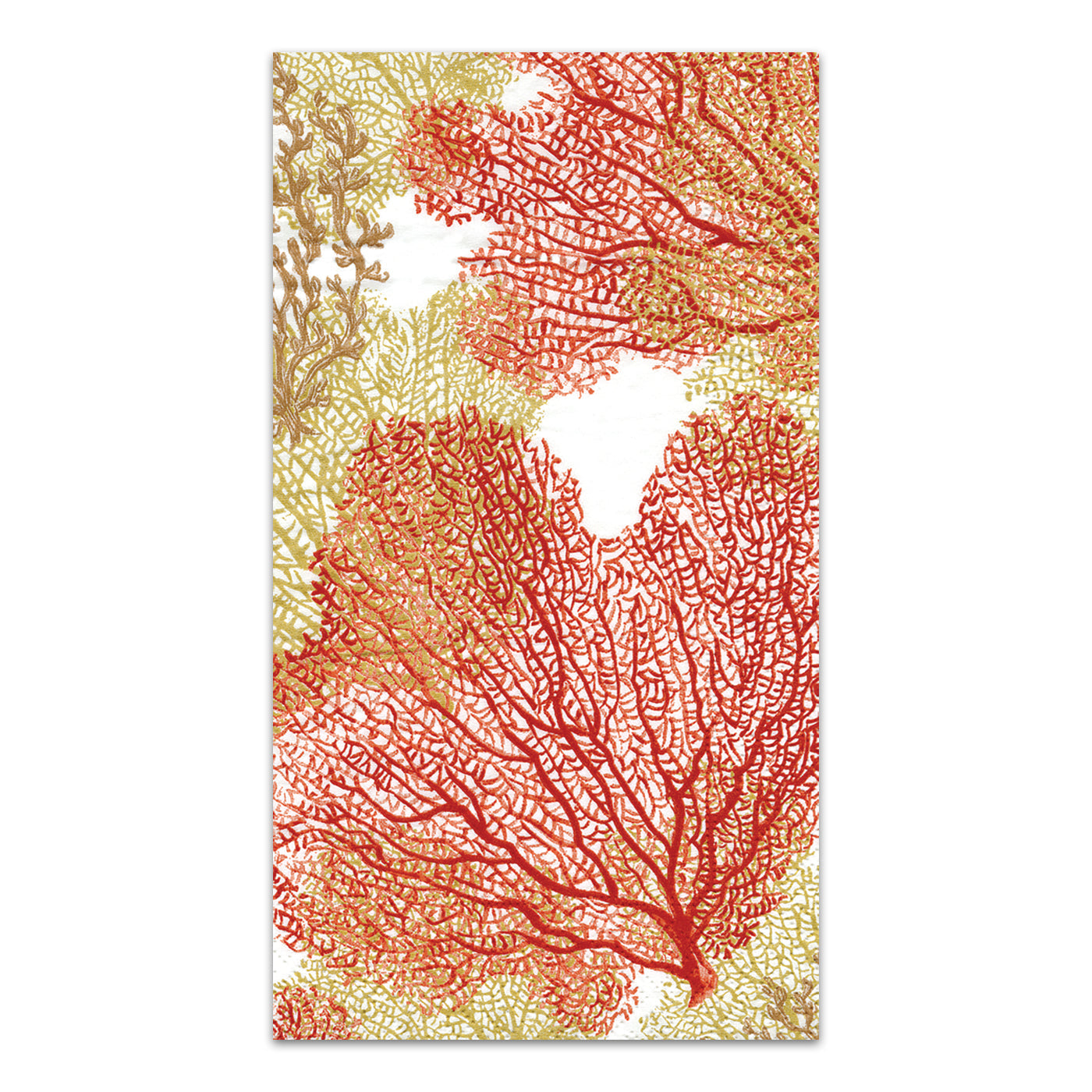 Sea Fans Coral Paper Guest Towels - Buffet Napkins