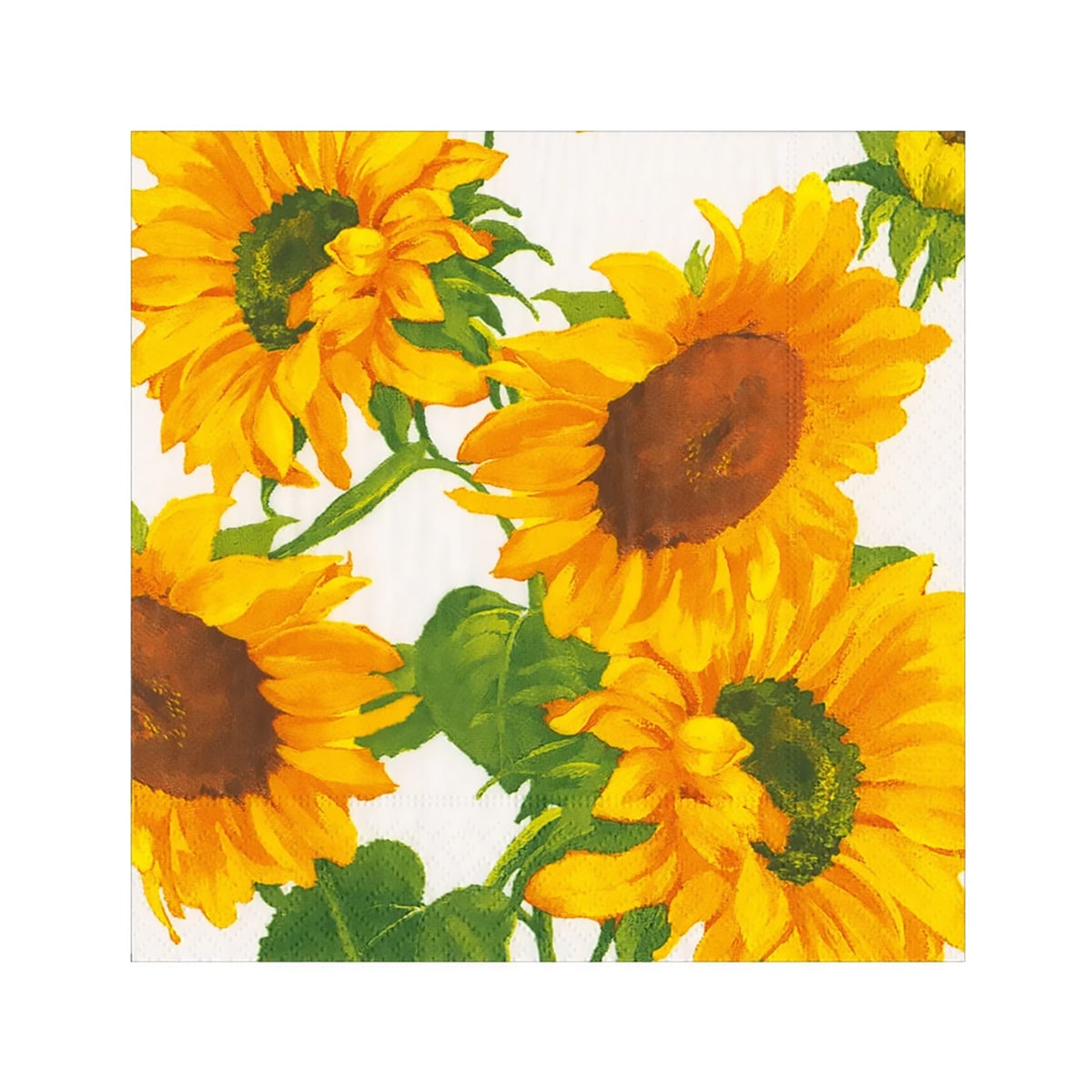 Sunflower Field Paper Beverage Napkins