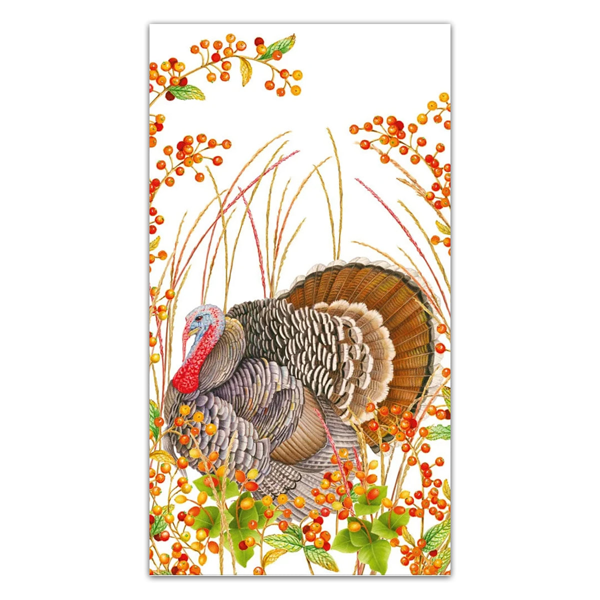 Turkey & Berries Paper Guest Towels - Buffet Napkins
