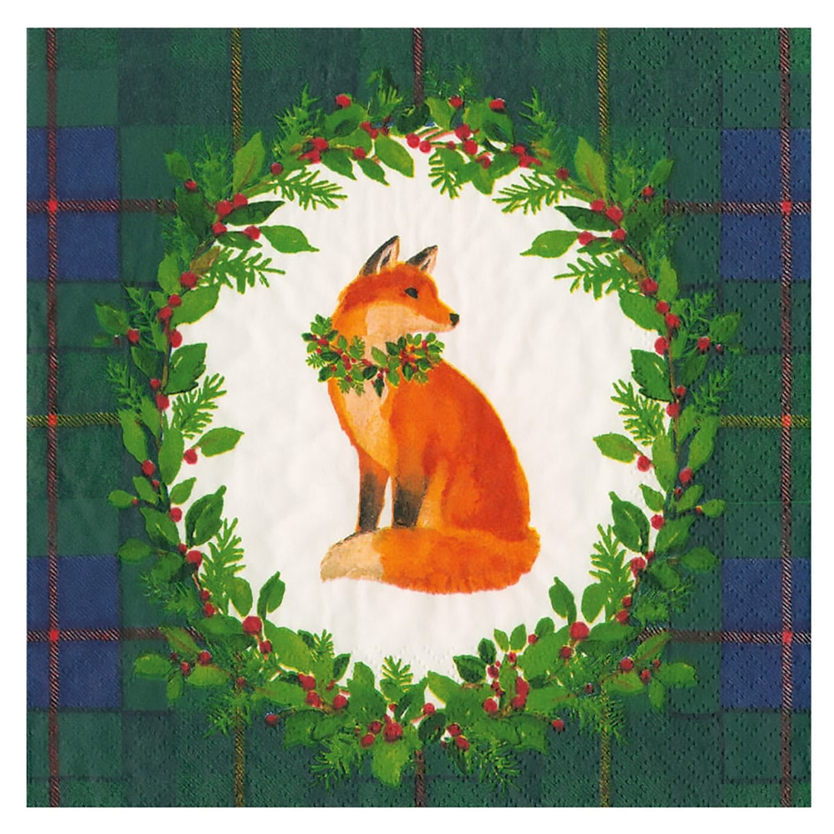 Tartan Fox Paper Luncheon Napkins