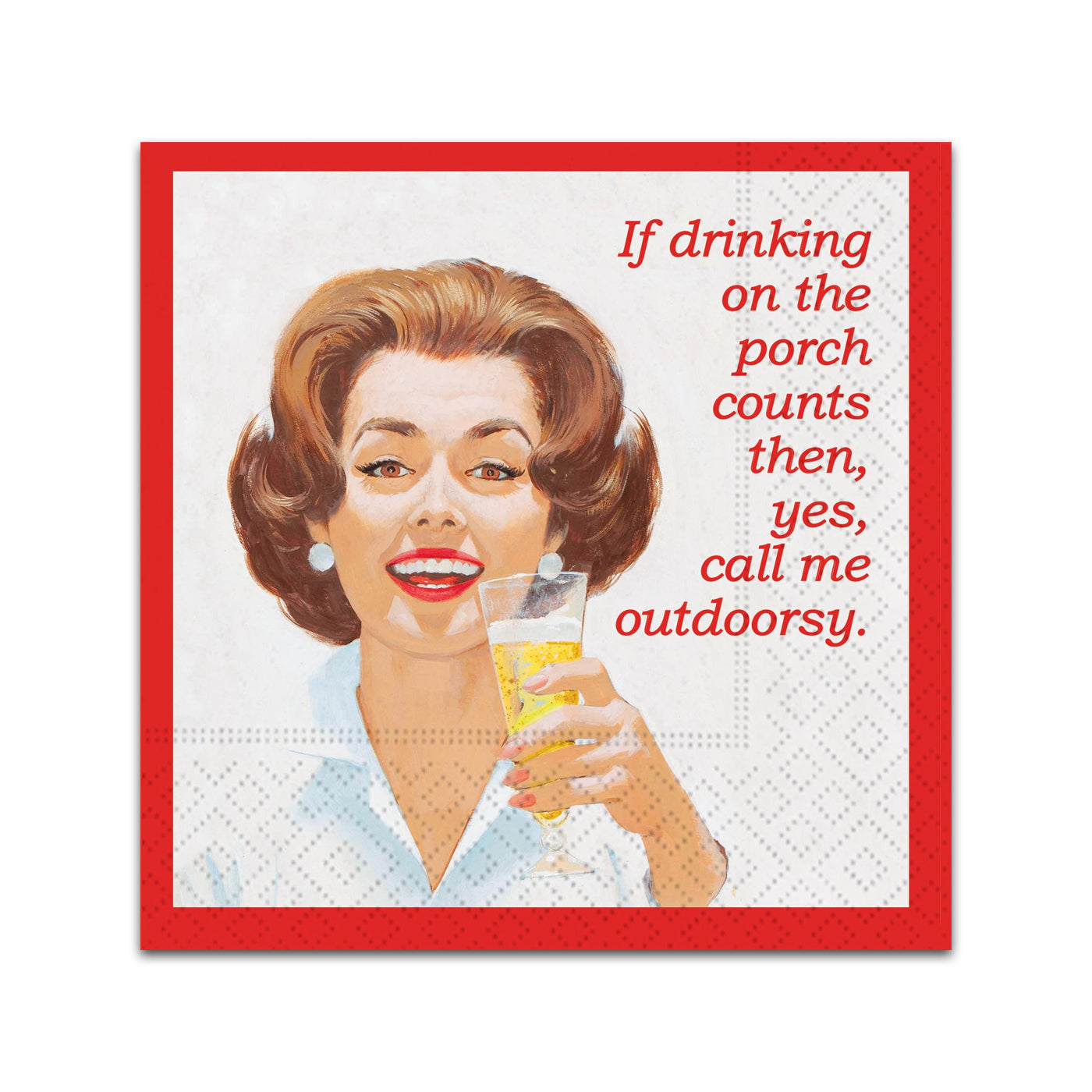 Call Me Outdoorsy Funny Cocktail Napkins