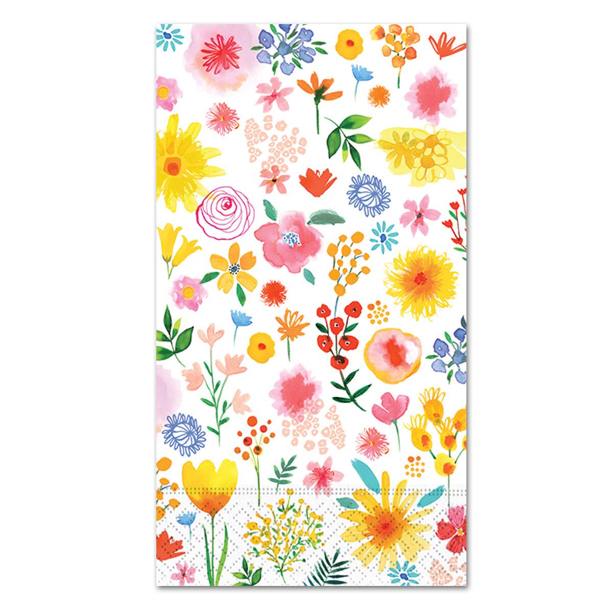 Floral Splash Paper Guest Towels - Buffet Napkins