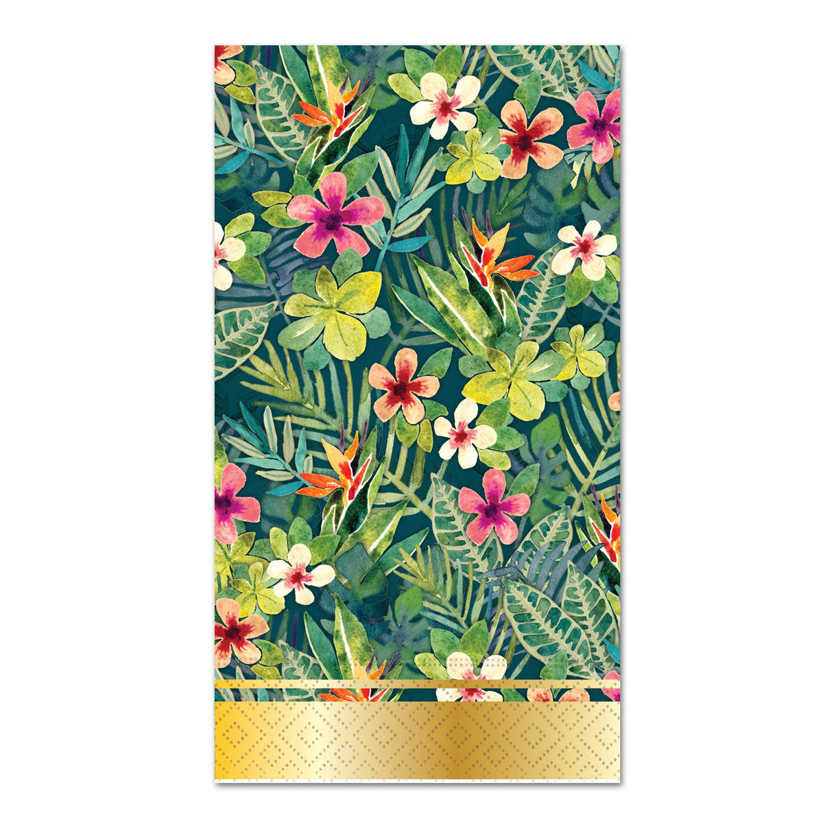 Tropical Paradise Paper Guest Towels - Gold Foil