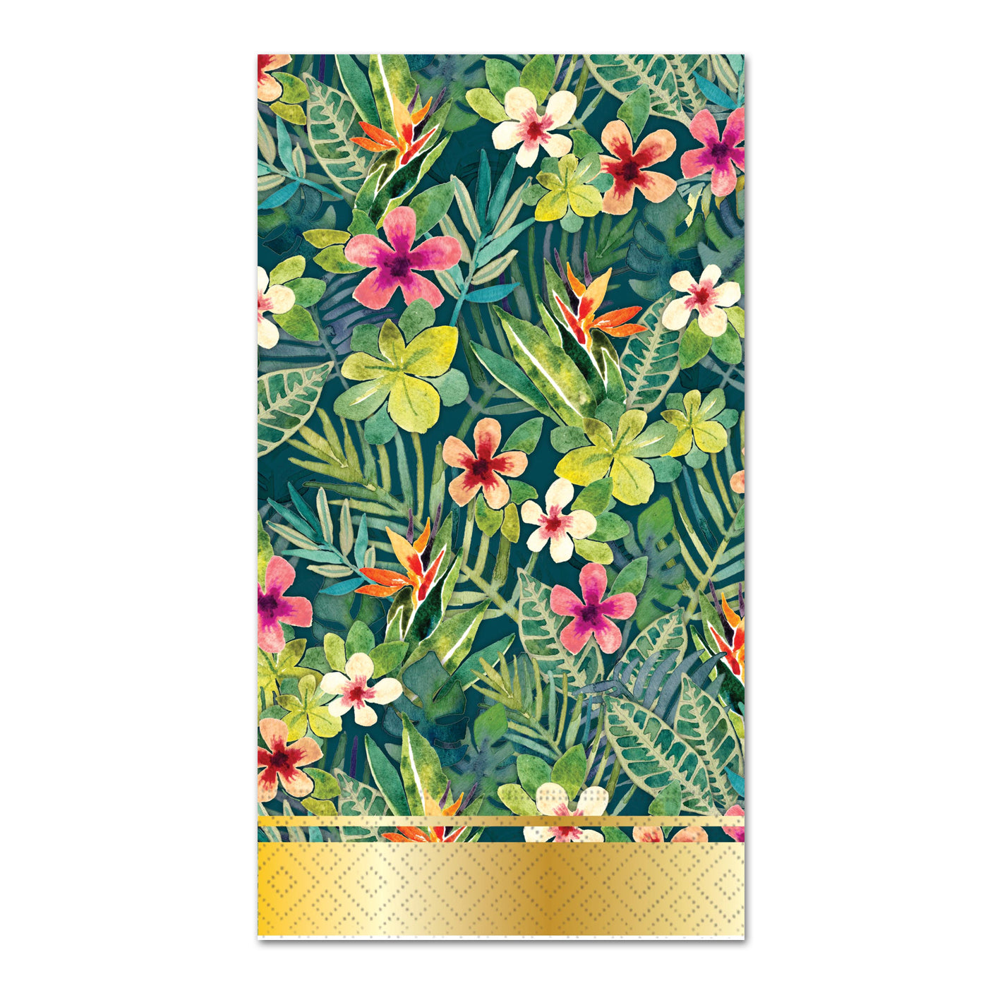 Tropical Paradise Paper Guest Towels - Gold Foil